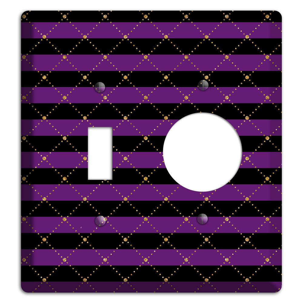 Striped Harlequin Glow Toggle / Receptacle Wallplate