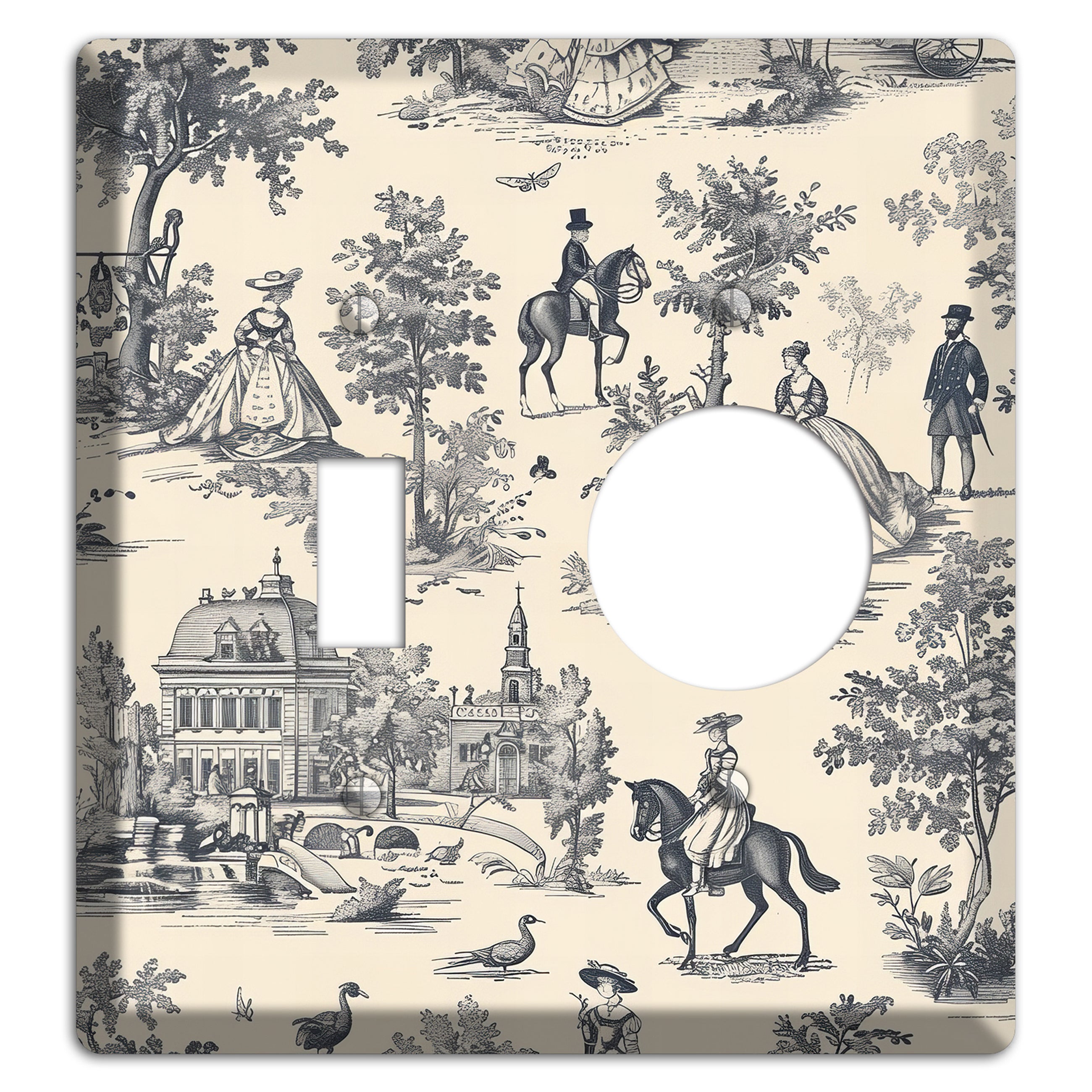 Country Estate Promenade Toggle / Receptacle Wallplate
