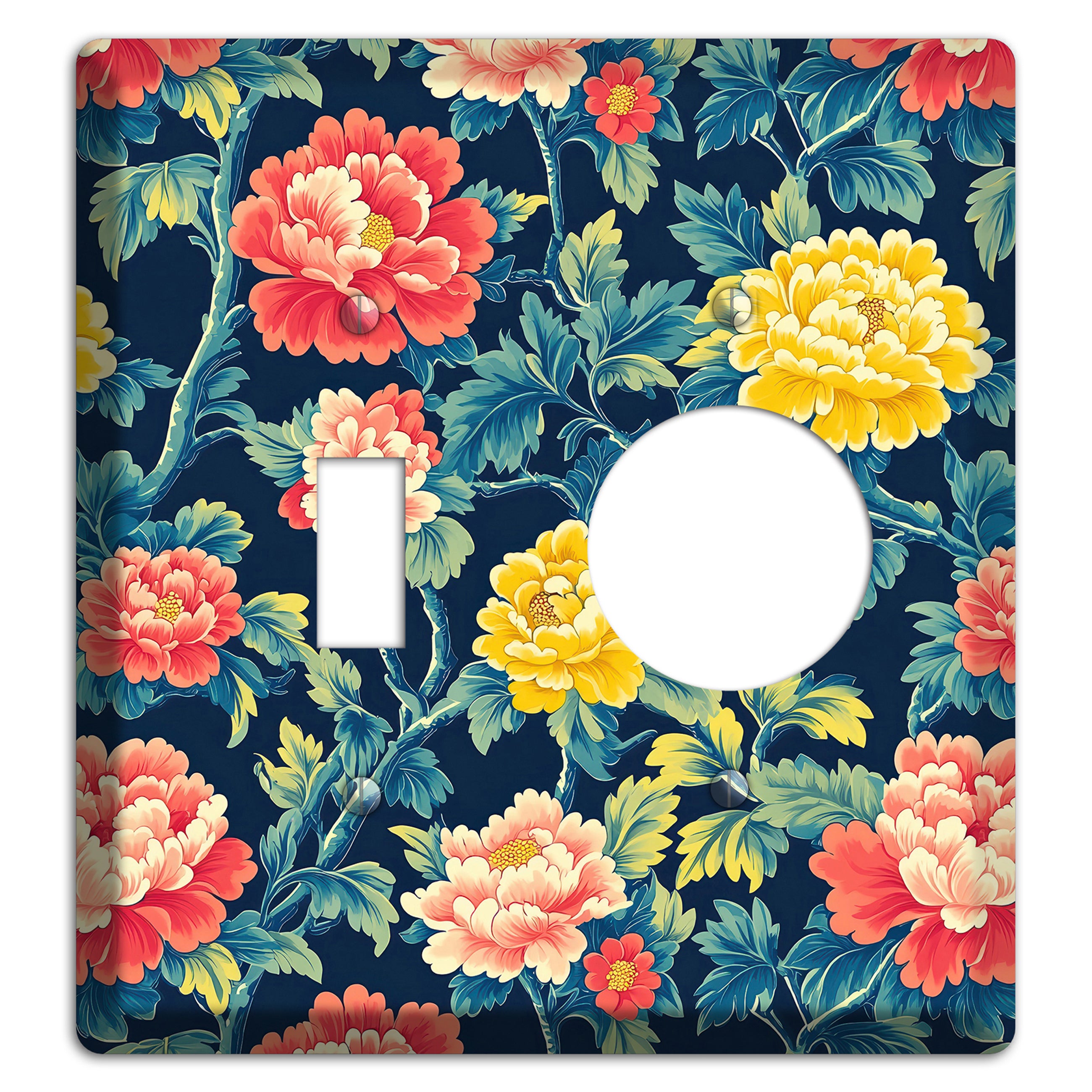 Peony & Bough Toggle / Receptacle Wallplate