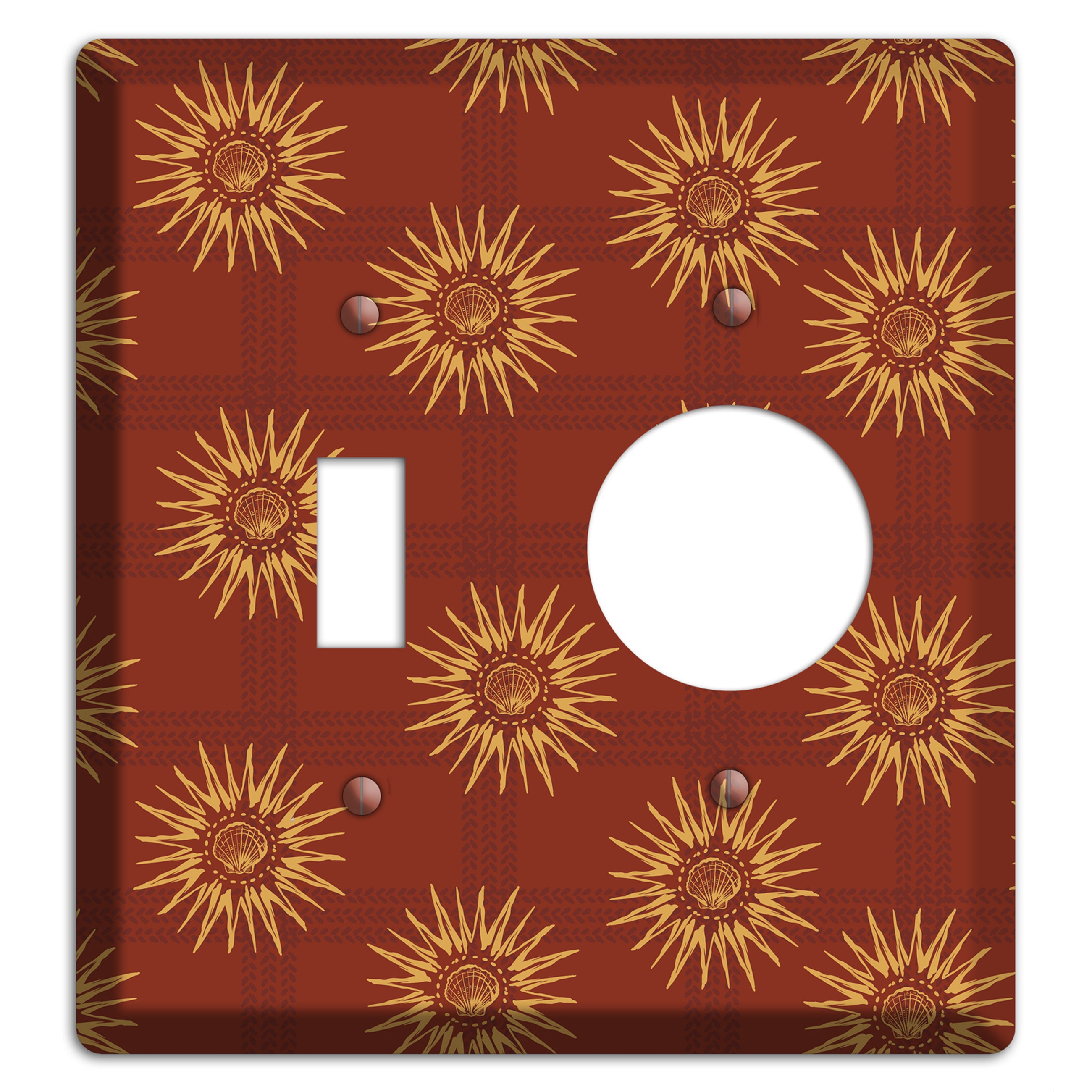 Russet Sun Plaid Toggle / Receptacle Wallplate