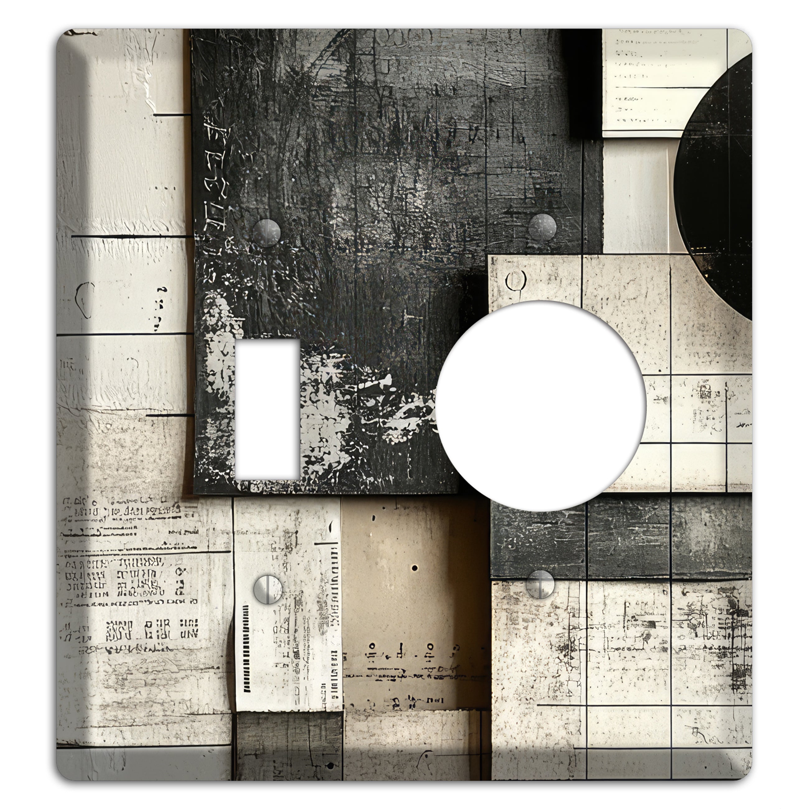 Lunar Grid Archive Toggle / Receptacle Wallplate