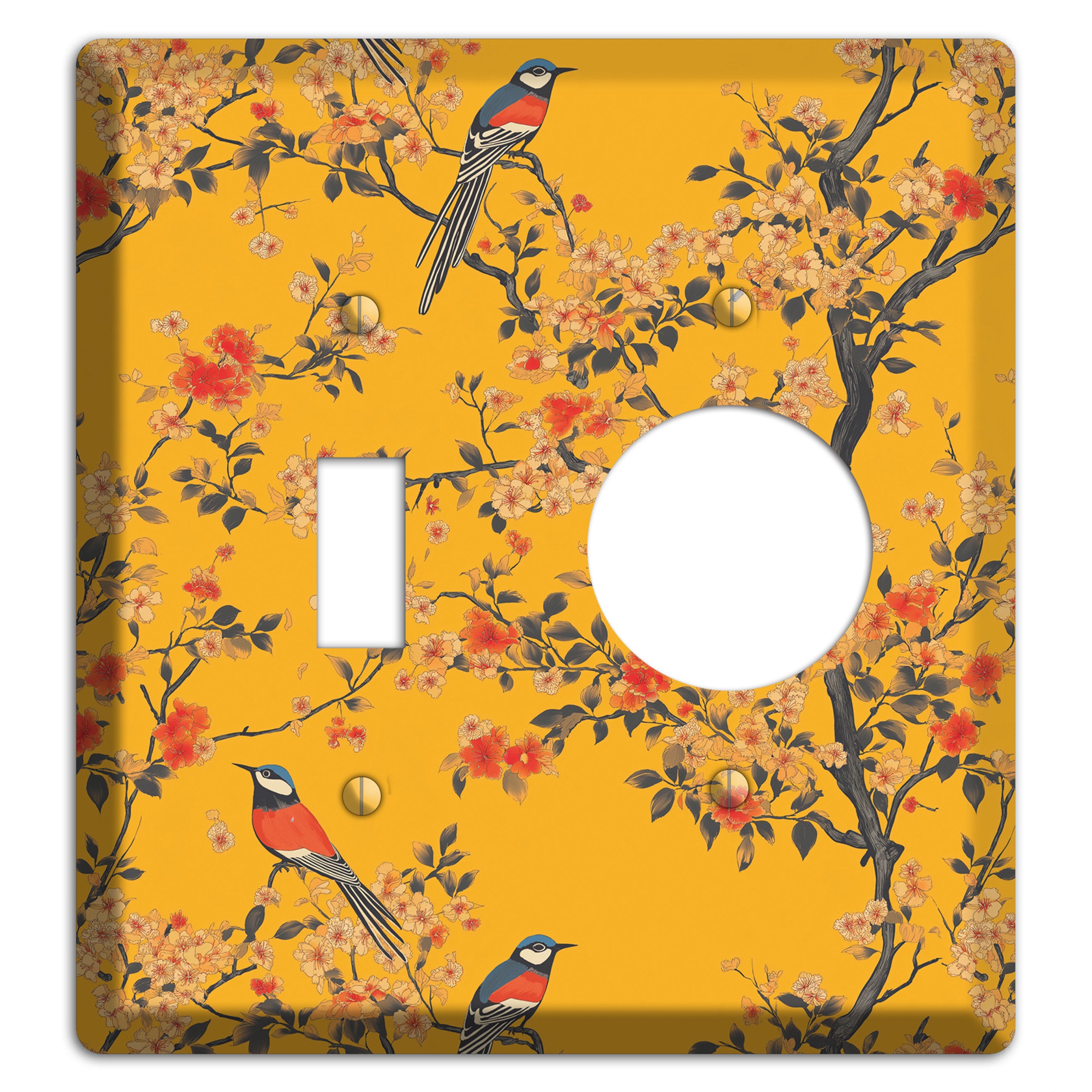 Blossom & Plume Toggle / Receptacle Wallplate
