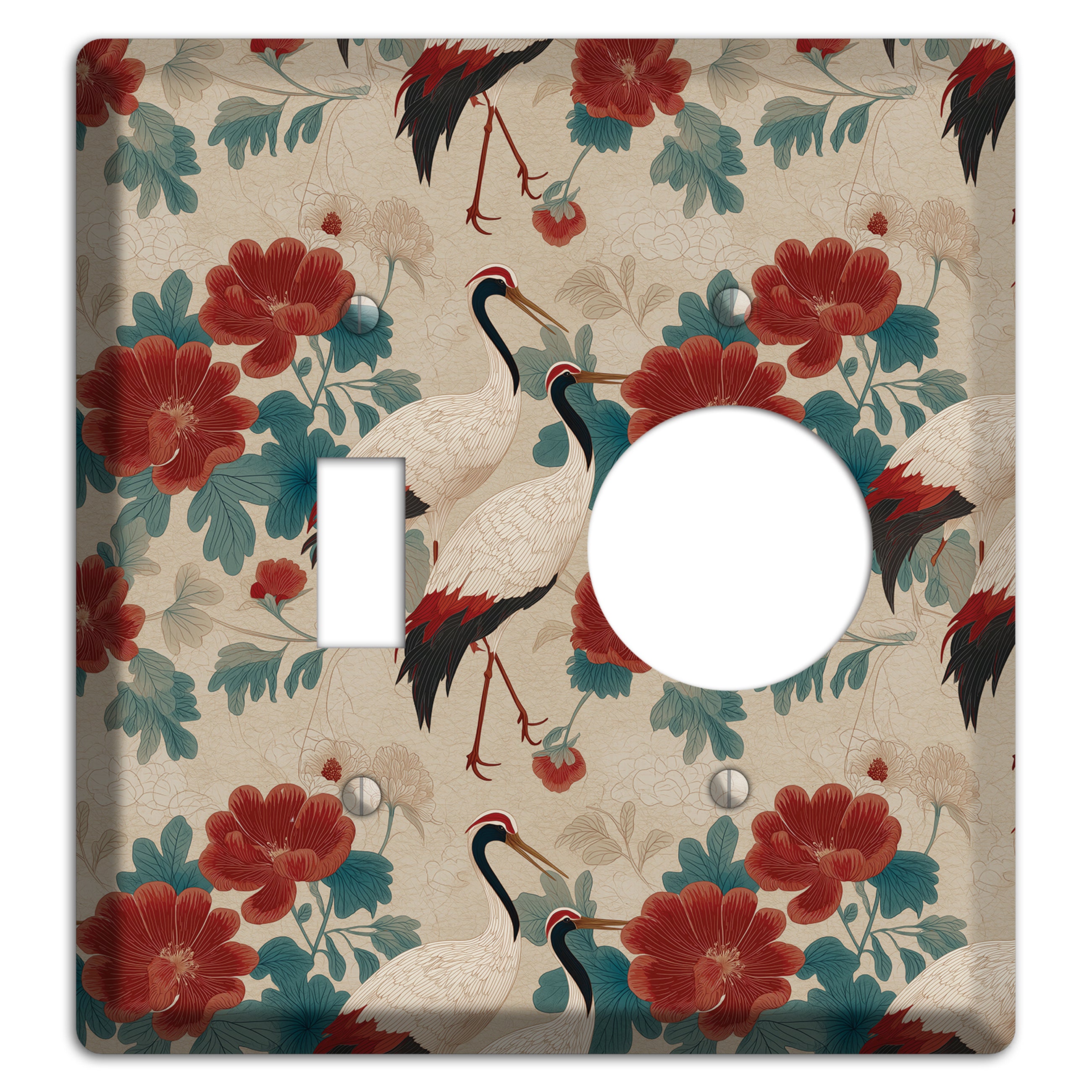 Rust Peony Passage Toggle / Receptacle Wallplate