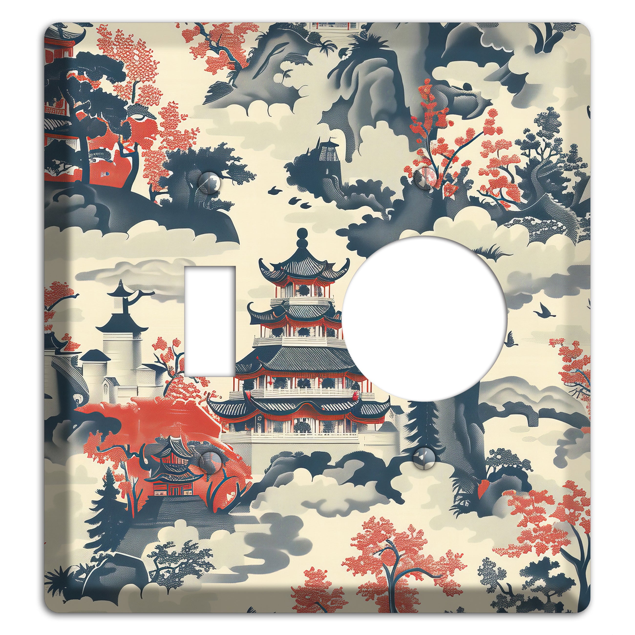 Ink & Ember Pagoda Toggle / Receptacle Wallplate