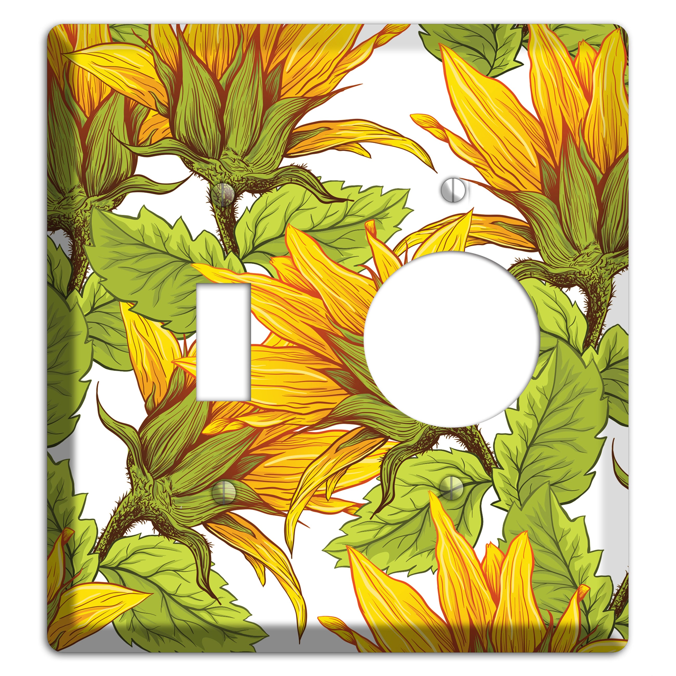 Golden Bloom Scatter Toggle / Receptacle Wallplate