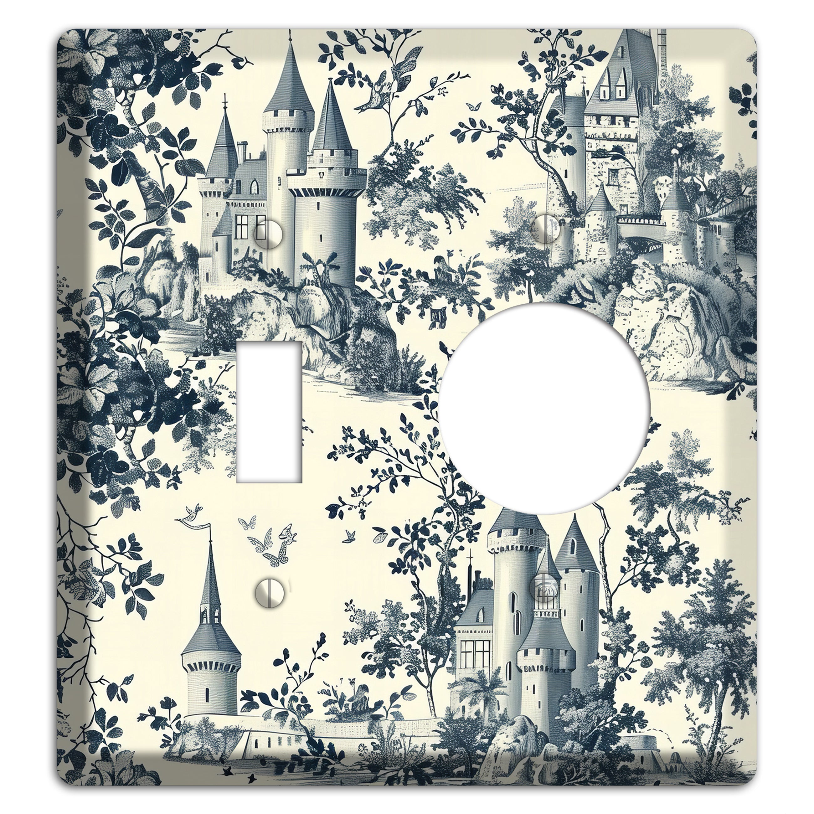 Castle & Crown Toggle / Receptacle Wallplate