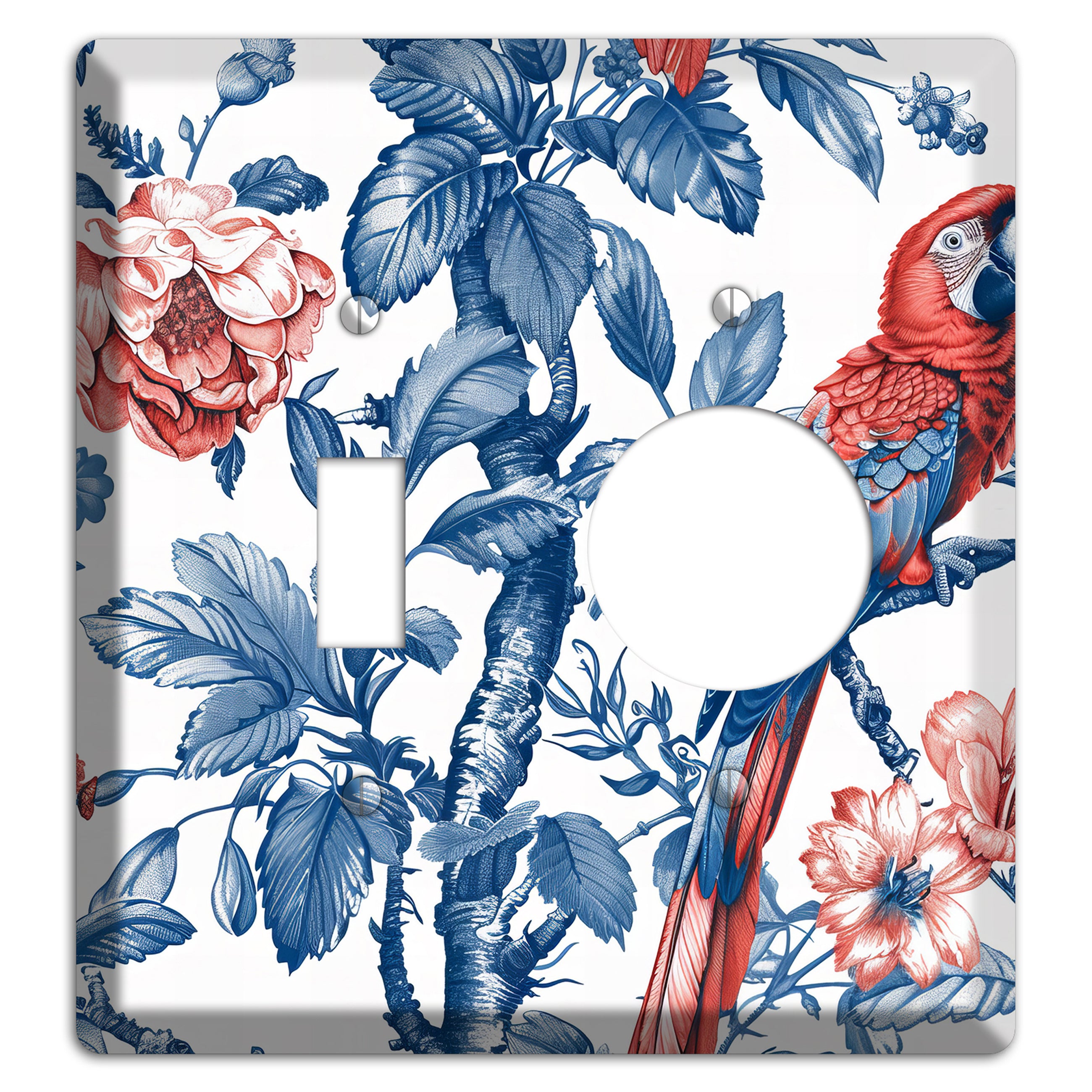 Scarlet in Bloom Toggle / Receptacle Wallplate
