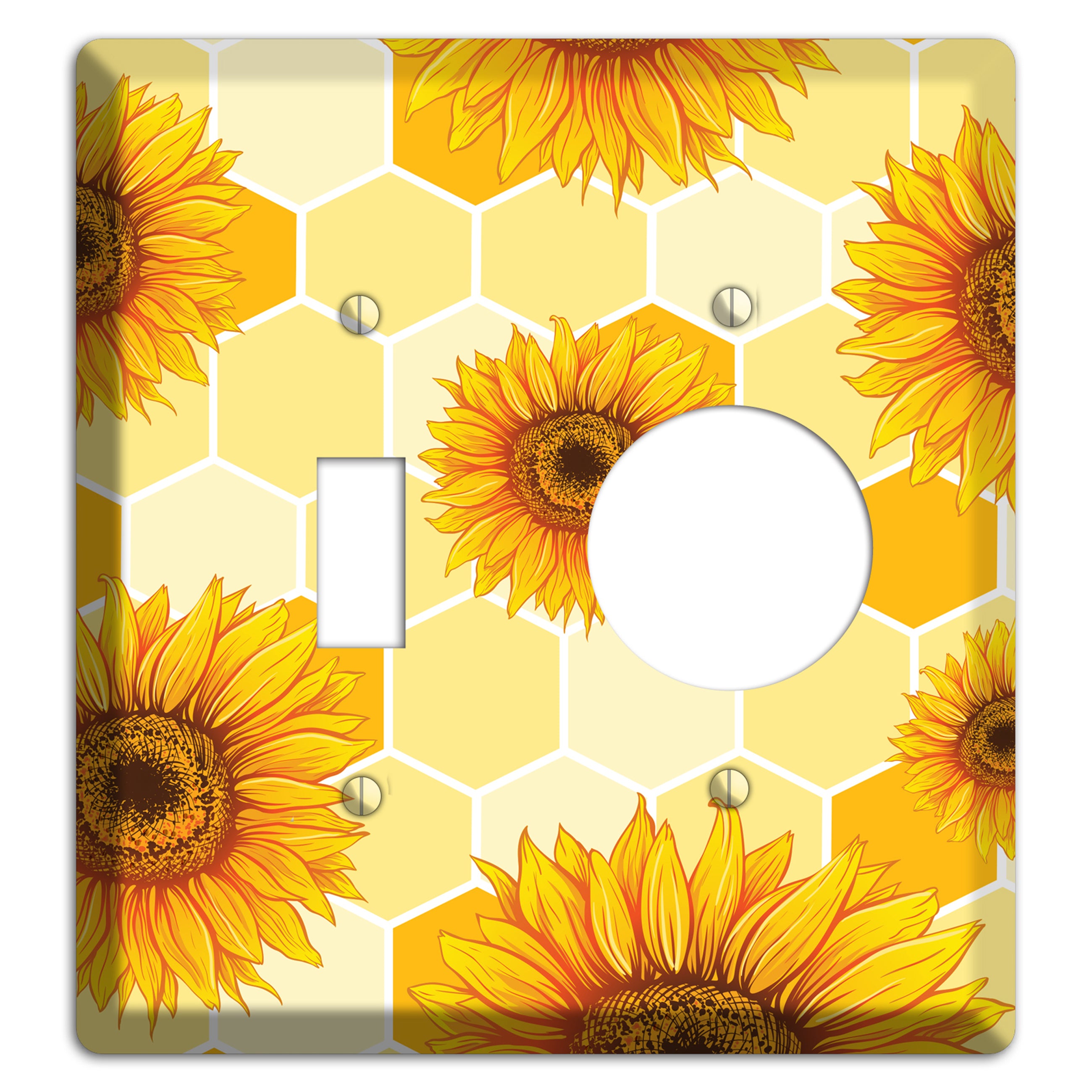 Sunflower & Comb Toggle / Receptacle Wallplate