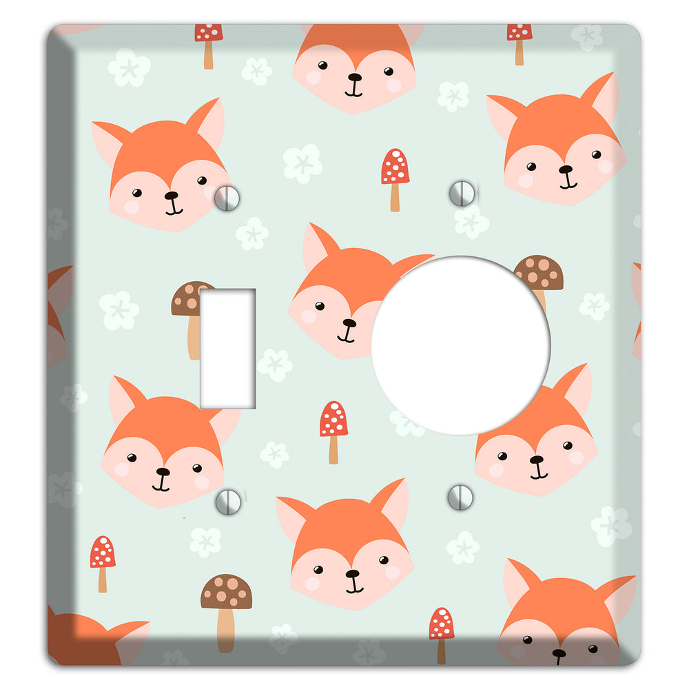 Fox & Fungi Friends Toggle / Receptacle Wallplate
