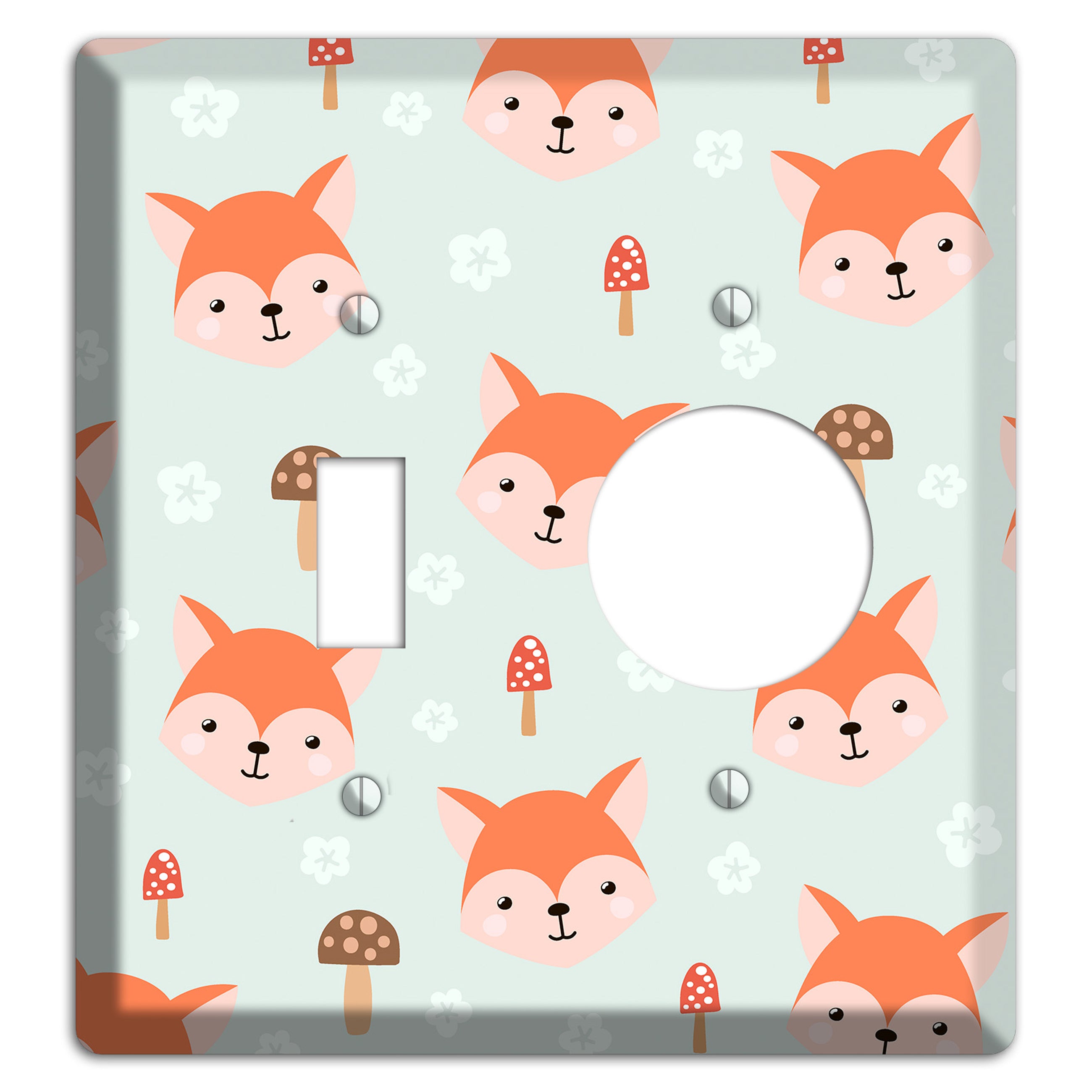 Fox & Fungi Friends Toggle / Receptacle Wallplate