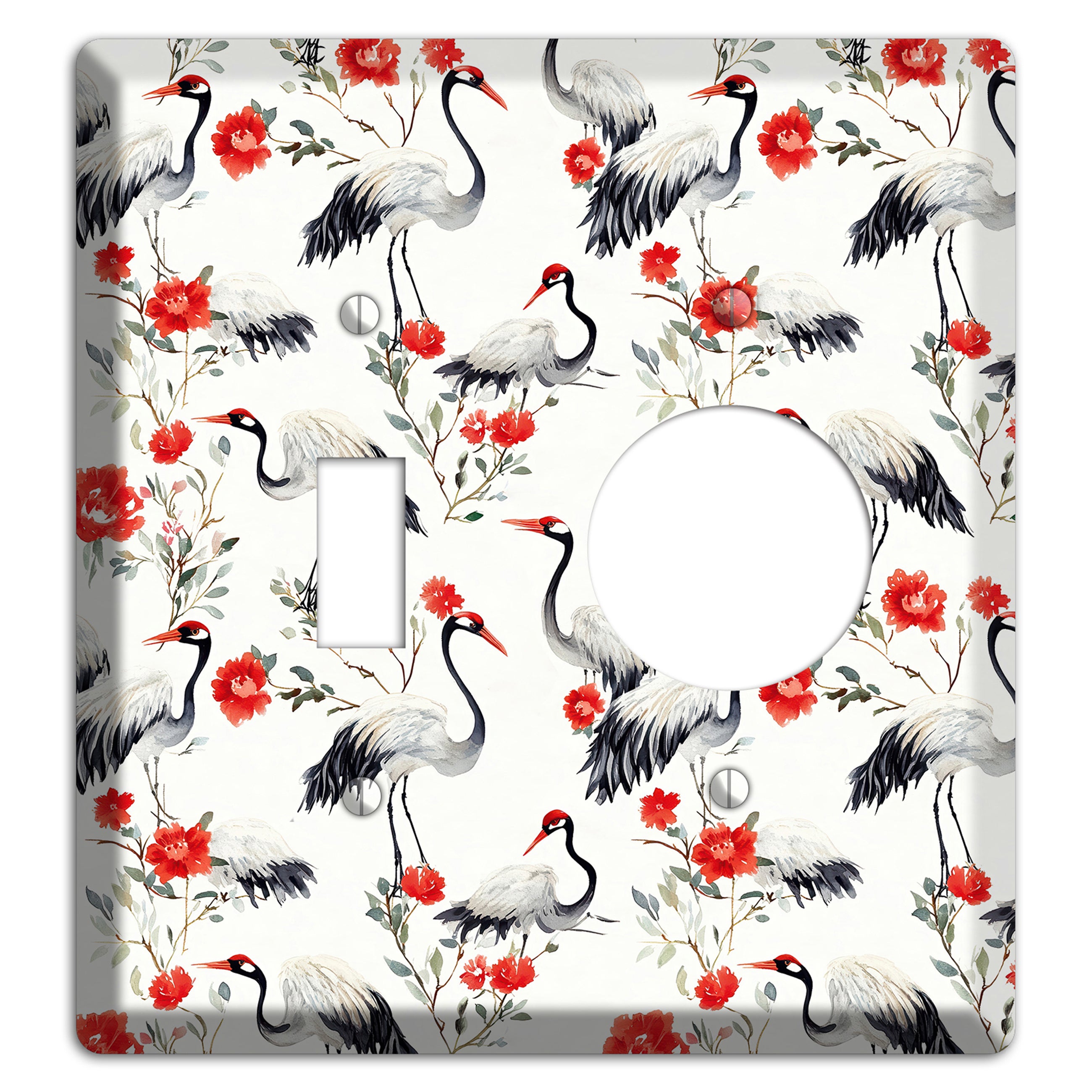 Scarlet Plume Garden Toggle / Receptacle Wallplate