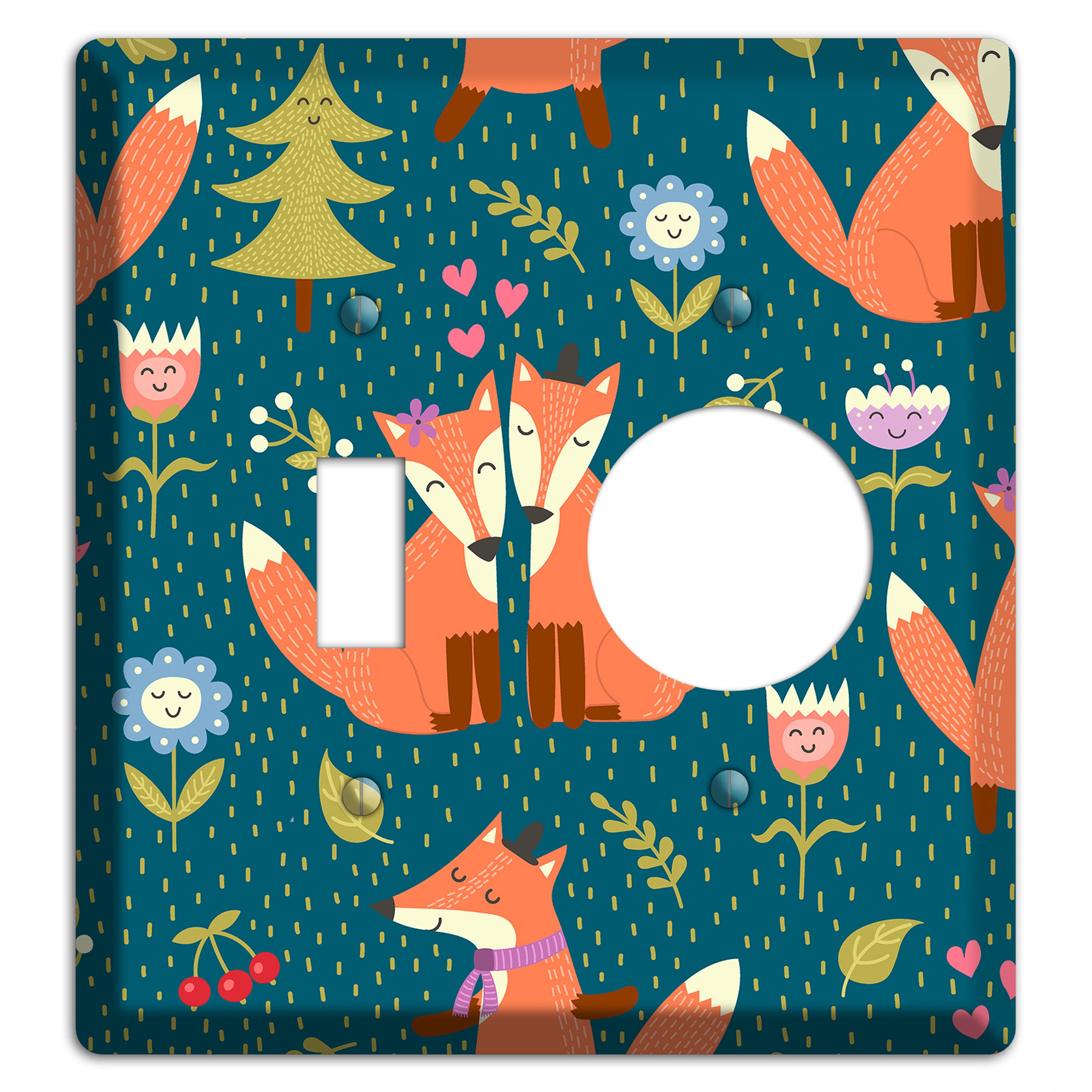 Fox Garden Love Toggle / Receptacle Wallplate