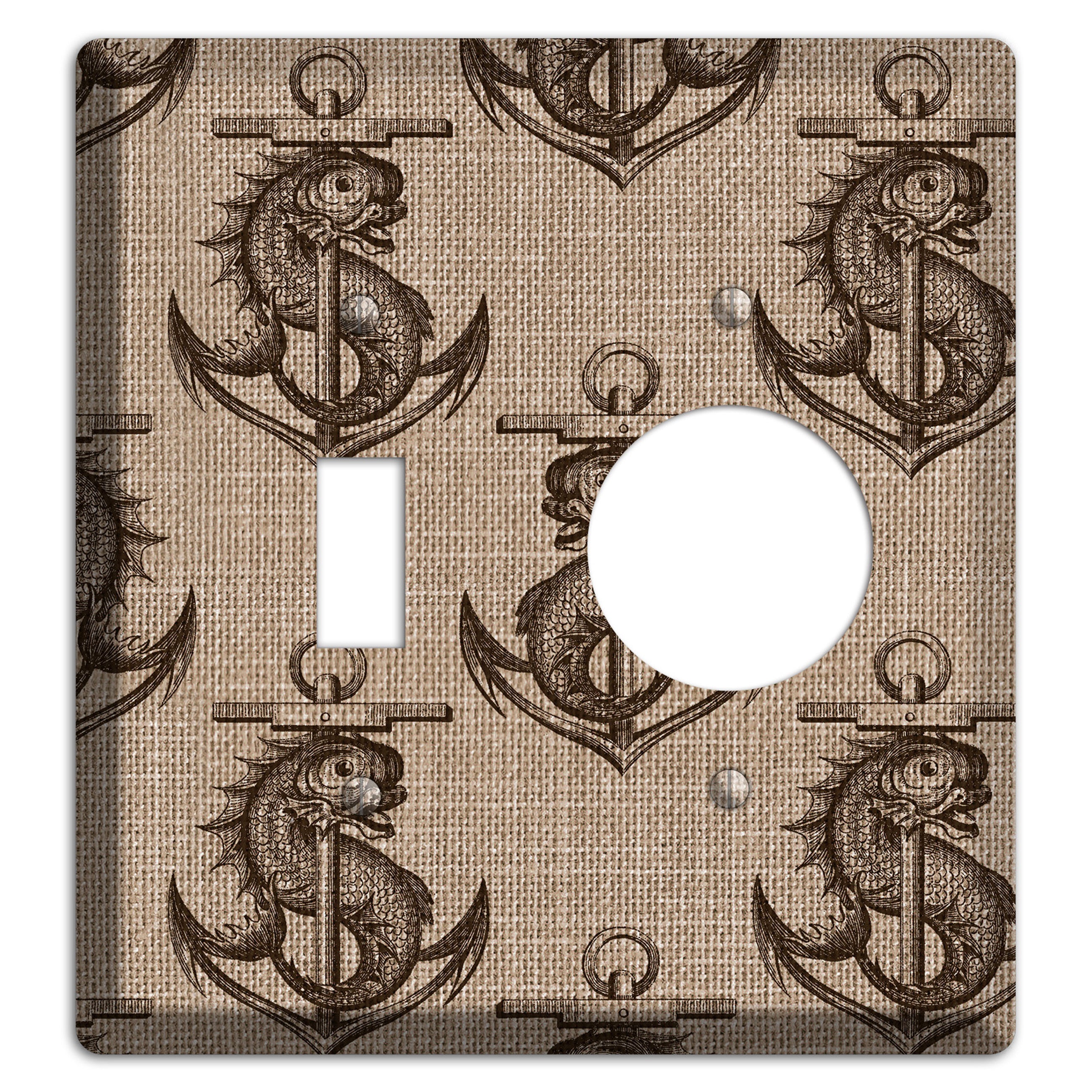 Anchor & Leviathan Toggle / Receptacle Wallplate