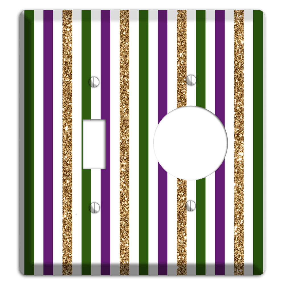 Carnival Stripes: Lumi√®re Toggle / Receptacle Wallplate