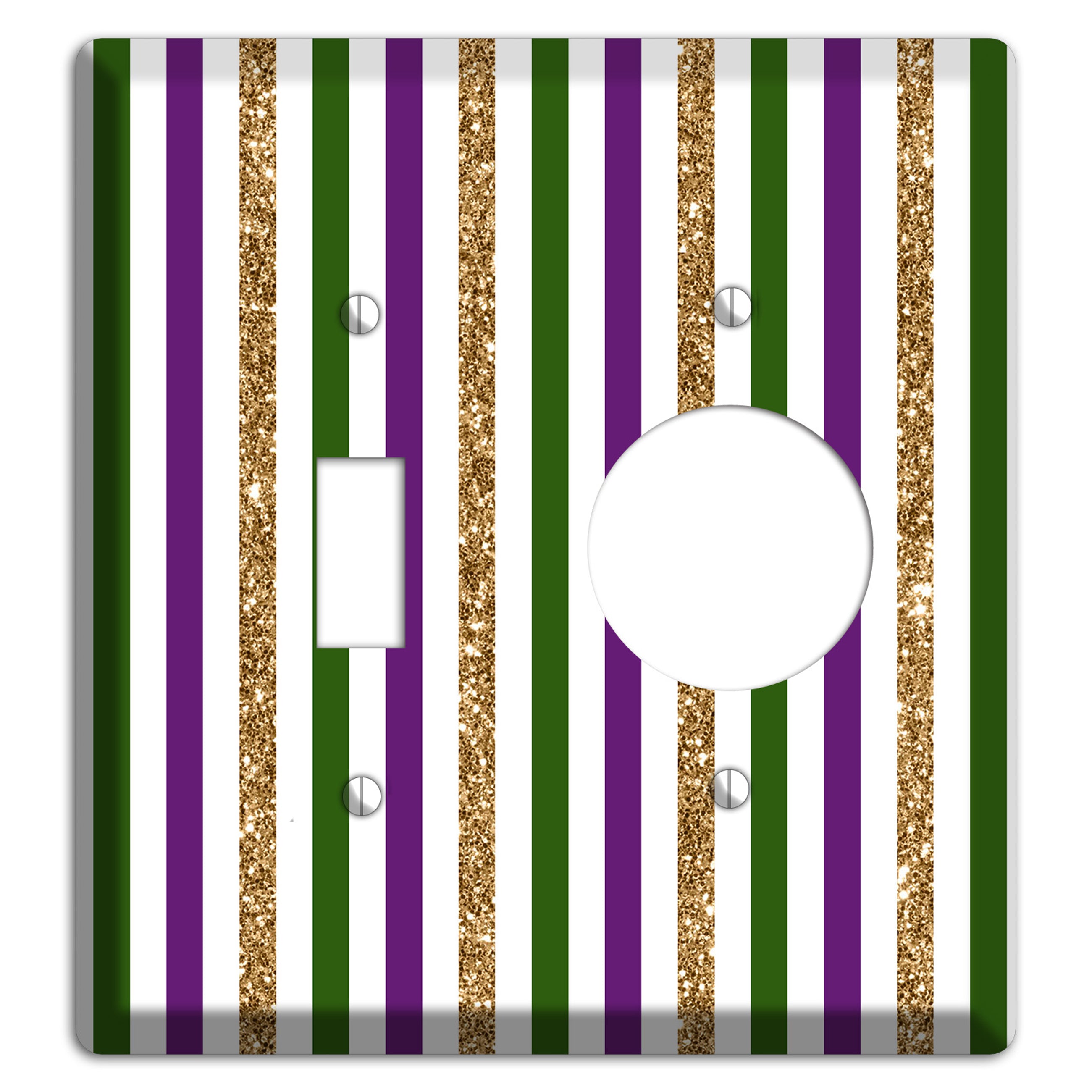 Carnival Stripes: Lumière Toggle / Receptacle Wallplate