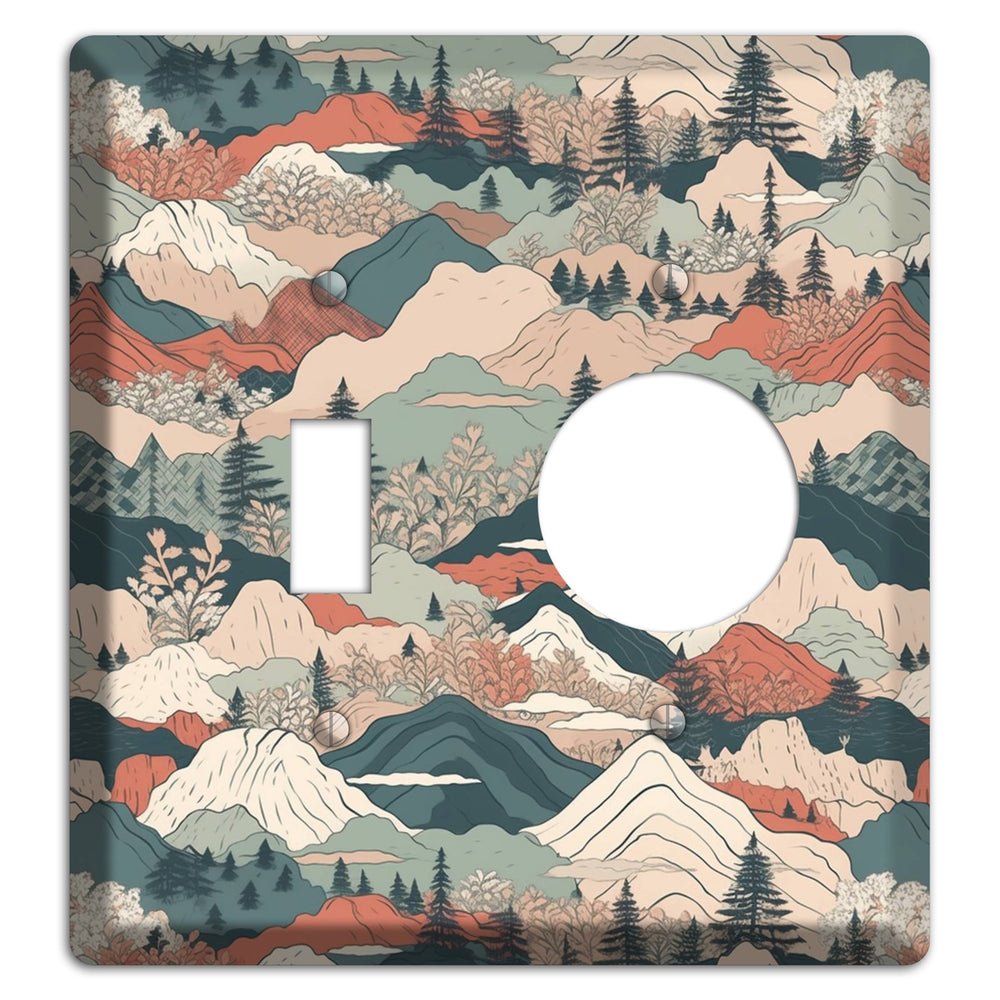 Alpine Paper Trail Toggle / Receptacle Wallplate