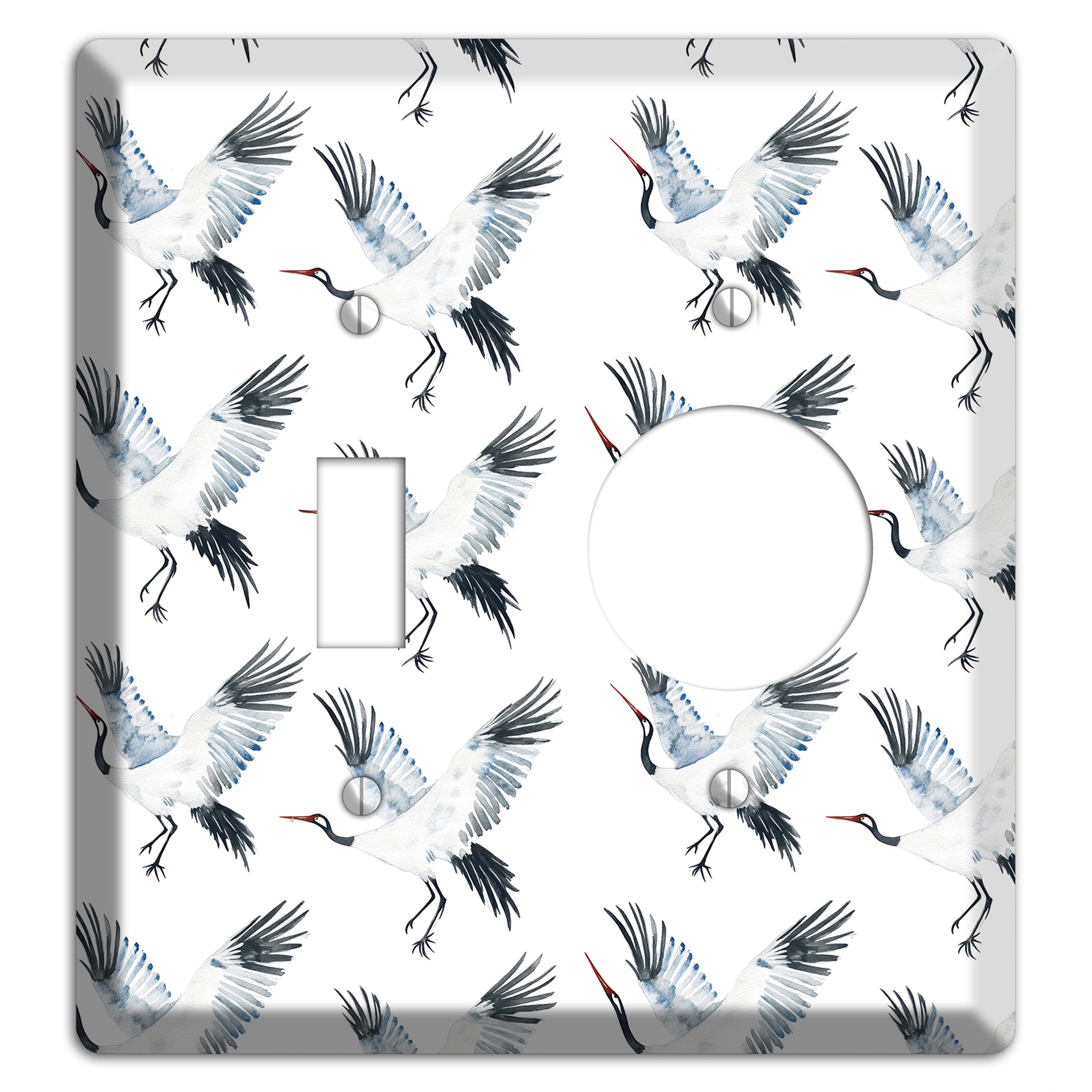 Silver Wing Ascent Toggle / Receptacle Wallplate