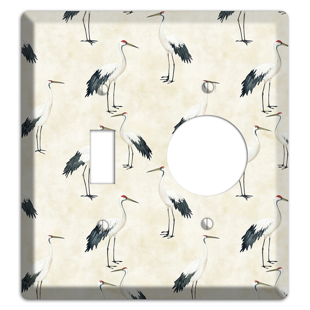 Pearl Crane Garden Toggle / Receptacle Wallplate