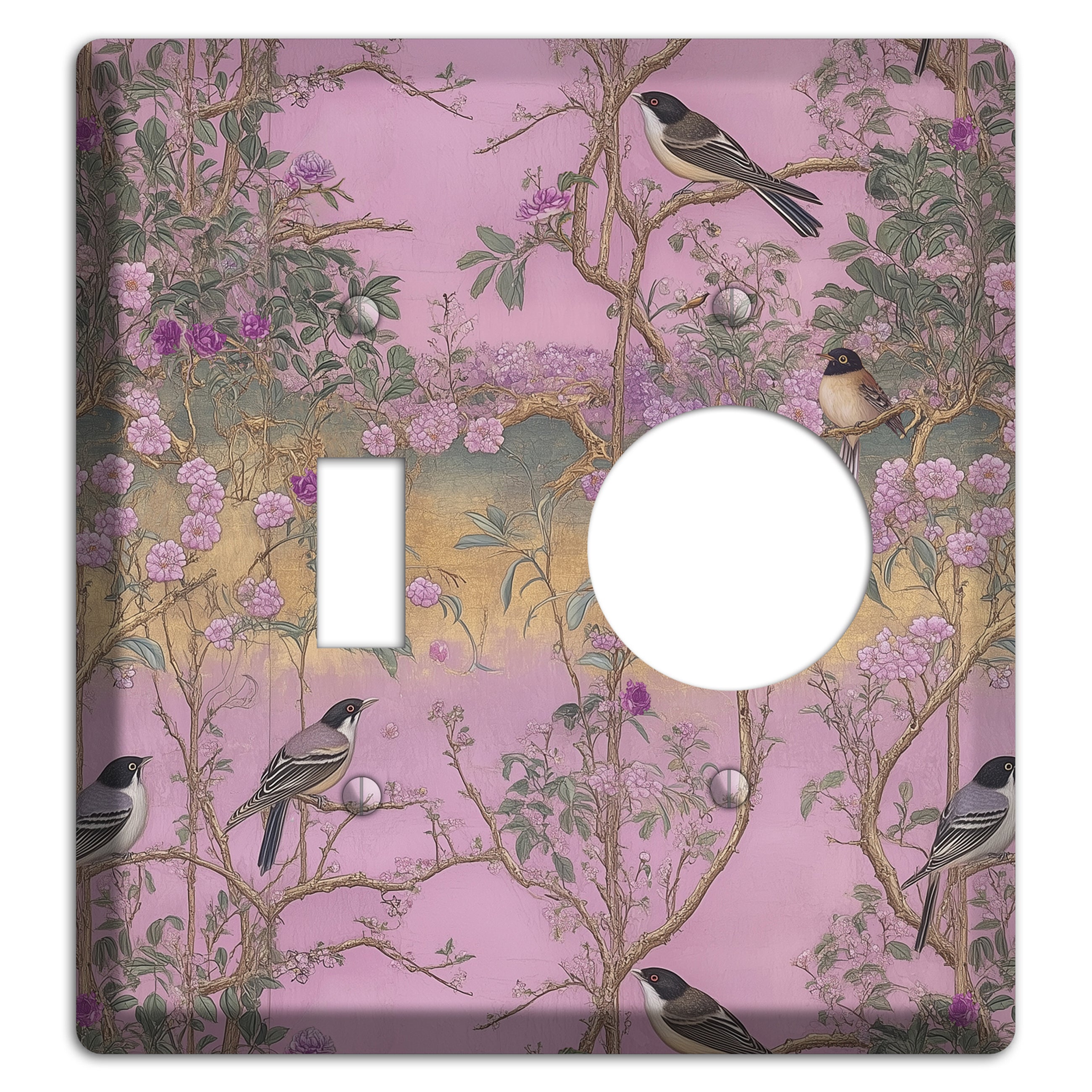 Songbird Twilight Garden Toggle / Receptacle Wallplate