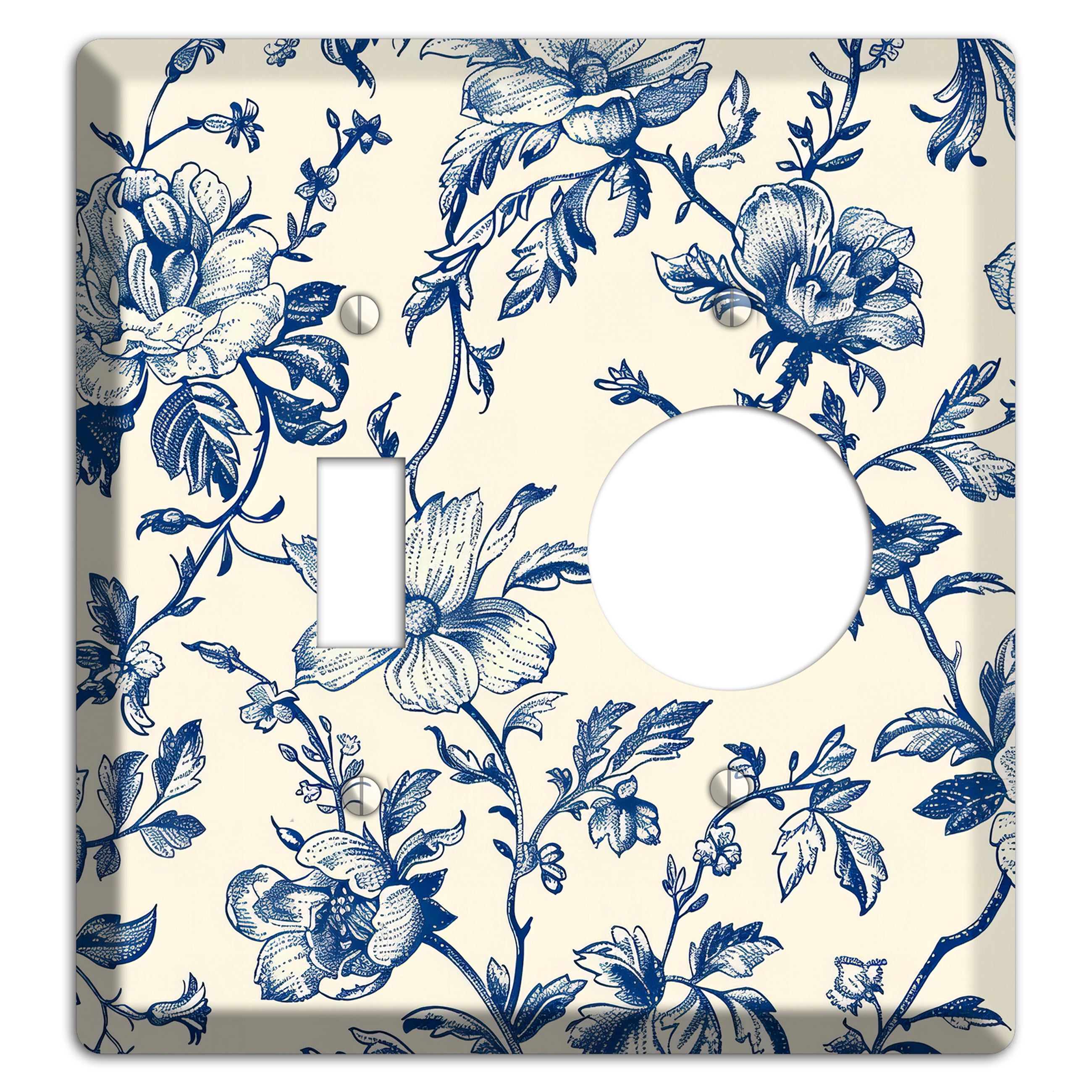 Garden Indigo Reverie Toggle / Receptacle Wallplate