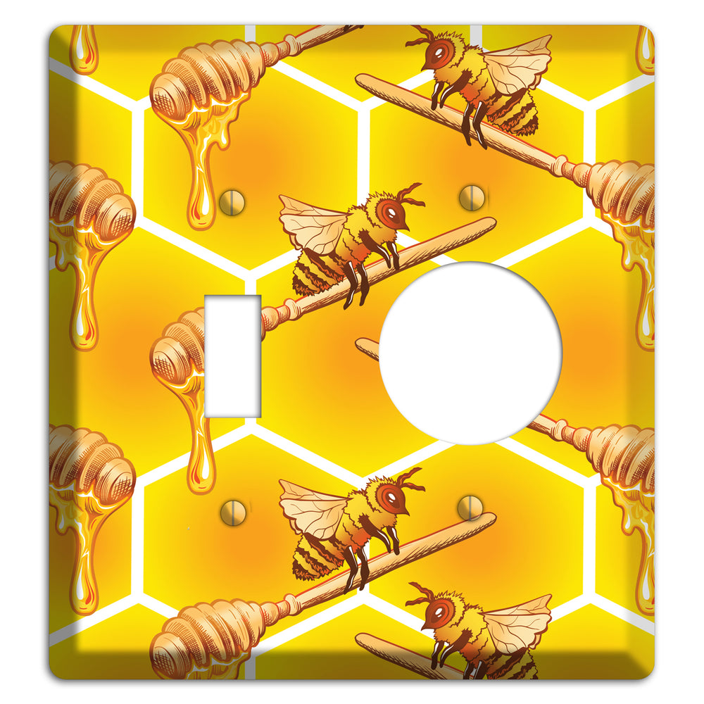 Golden Hive Ritual Toggle / Receptacle Wallplate