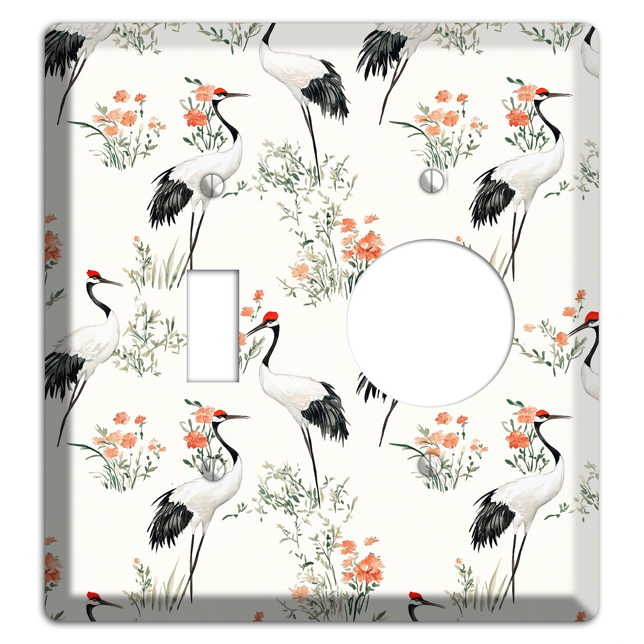 Coral Meadow Flight Toggle / Receptacle Wallplate