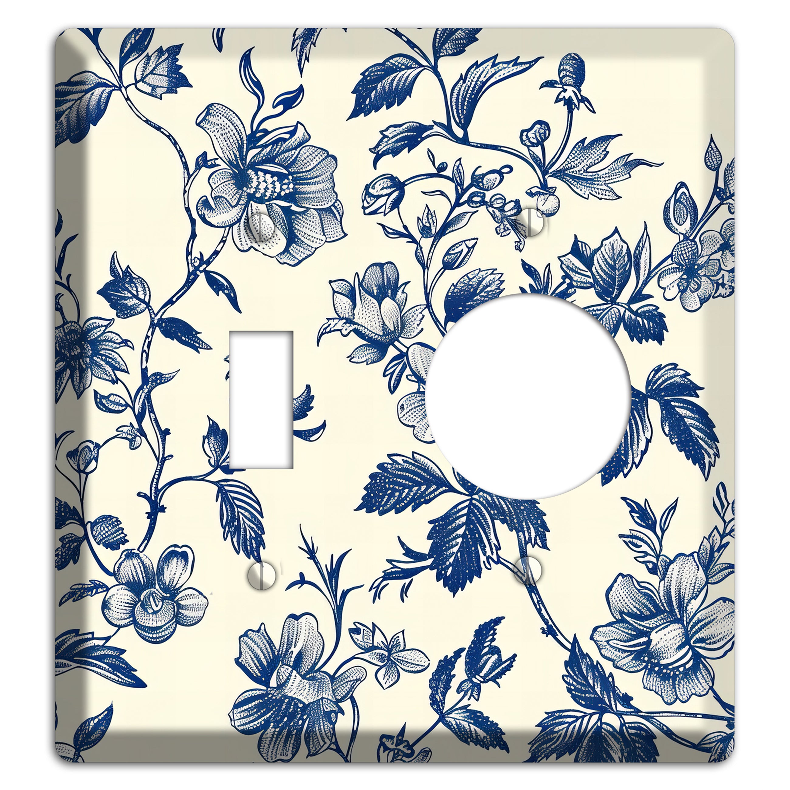 Garden Ink & Ivory Toggle / Receptacle Wallplate
