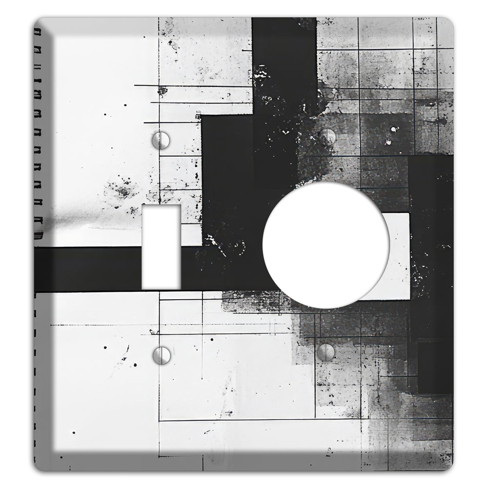 Fractured Blueprint Toggle / Receptacle Wallplate