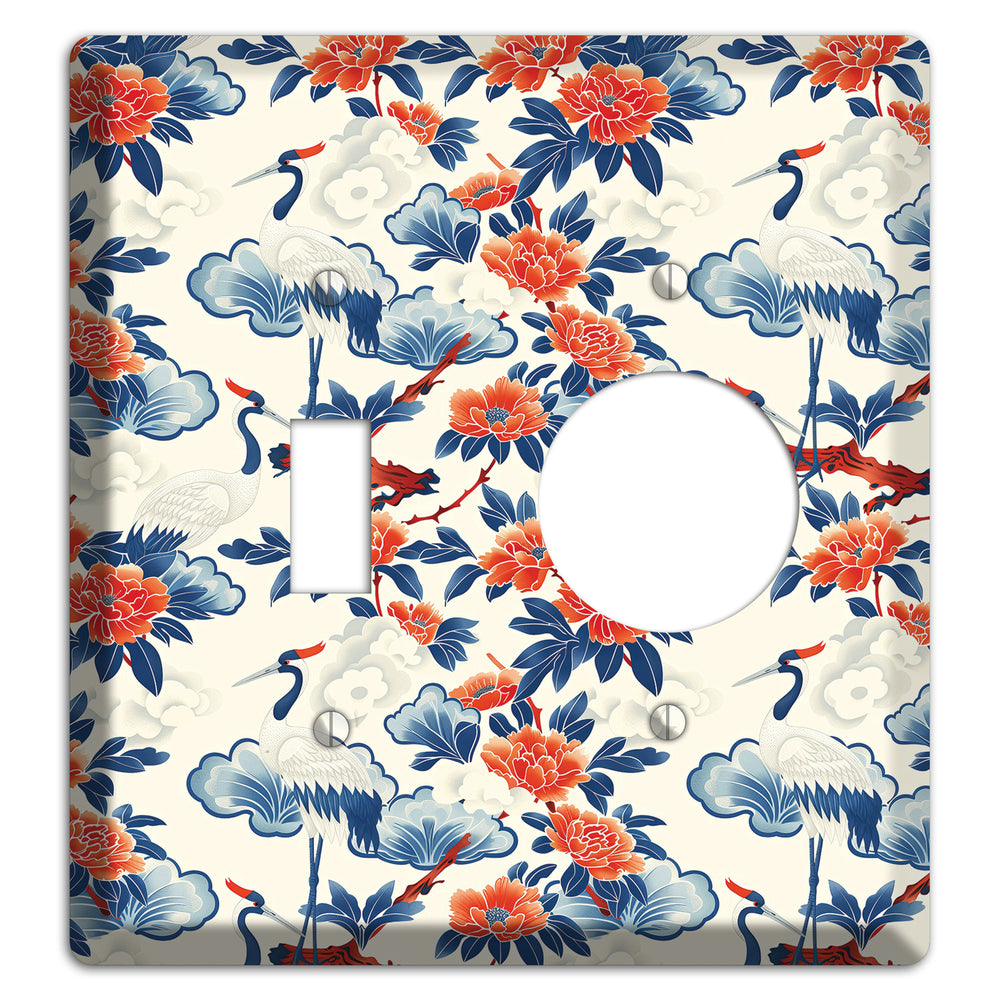 Peony & Crane Fete Toggle / Receptacle Wallplate