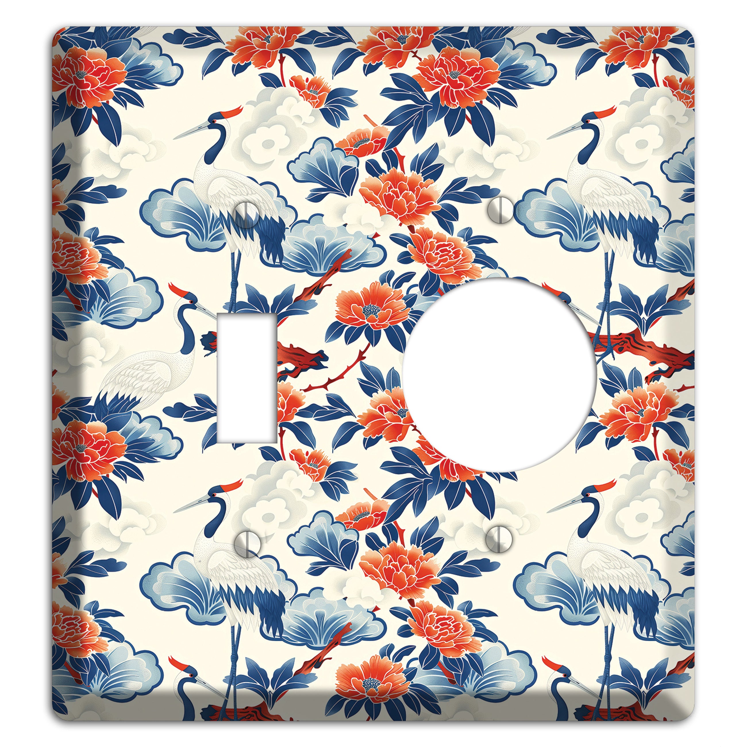 Peony & Crane Fete Toggle / Receptacle Wallplate