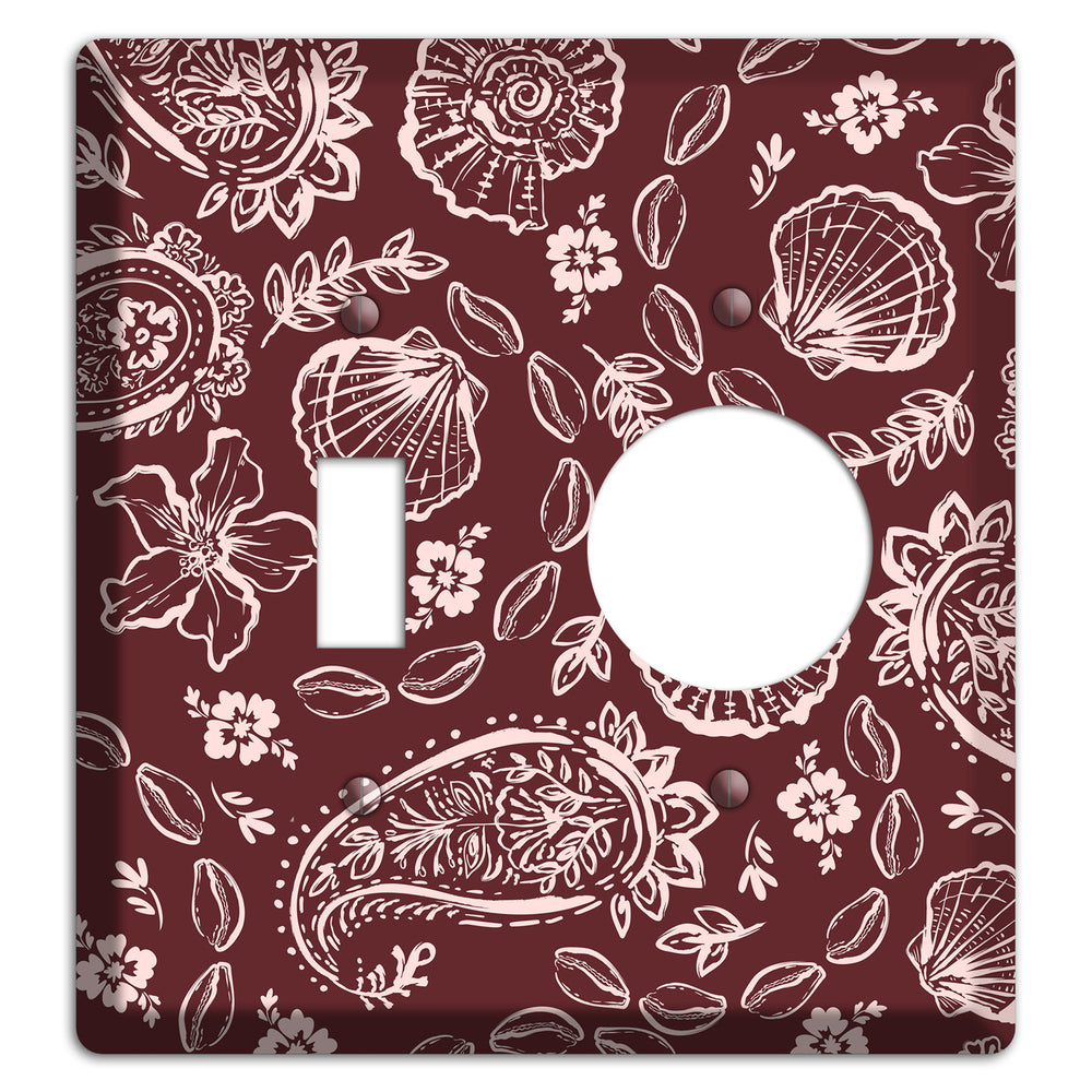 Crimson Shell Paisley Toggle / Receptacle Wallplate