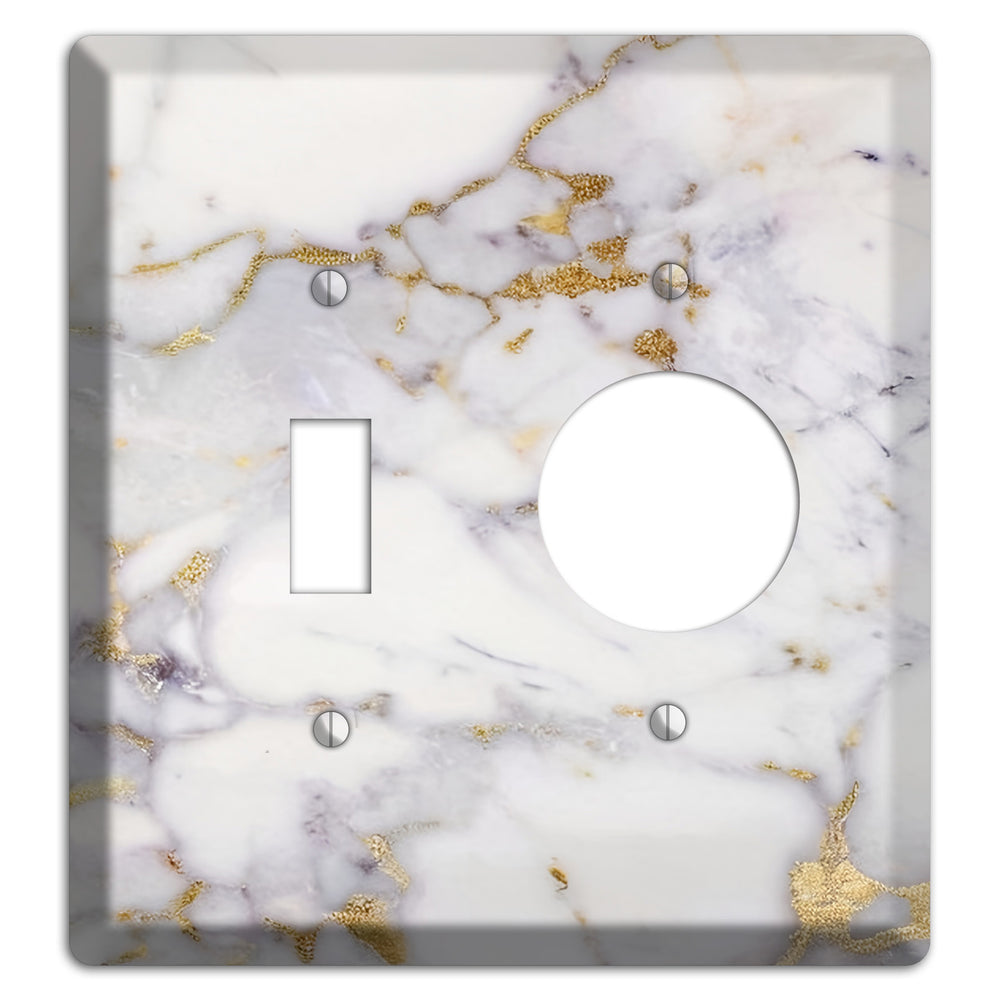 Metallic Bronze Marble Toggle / Receptacle Wallplate
