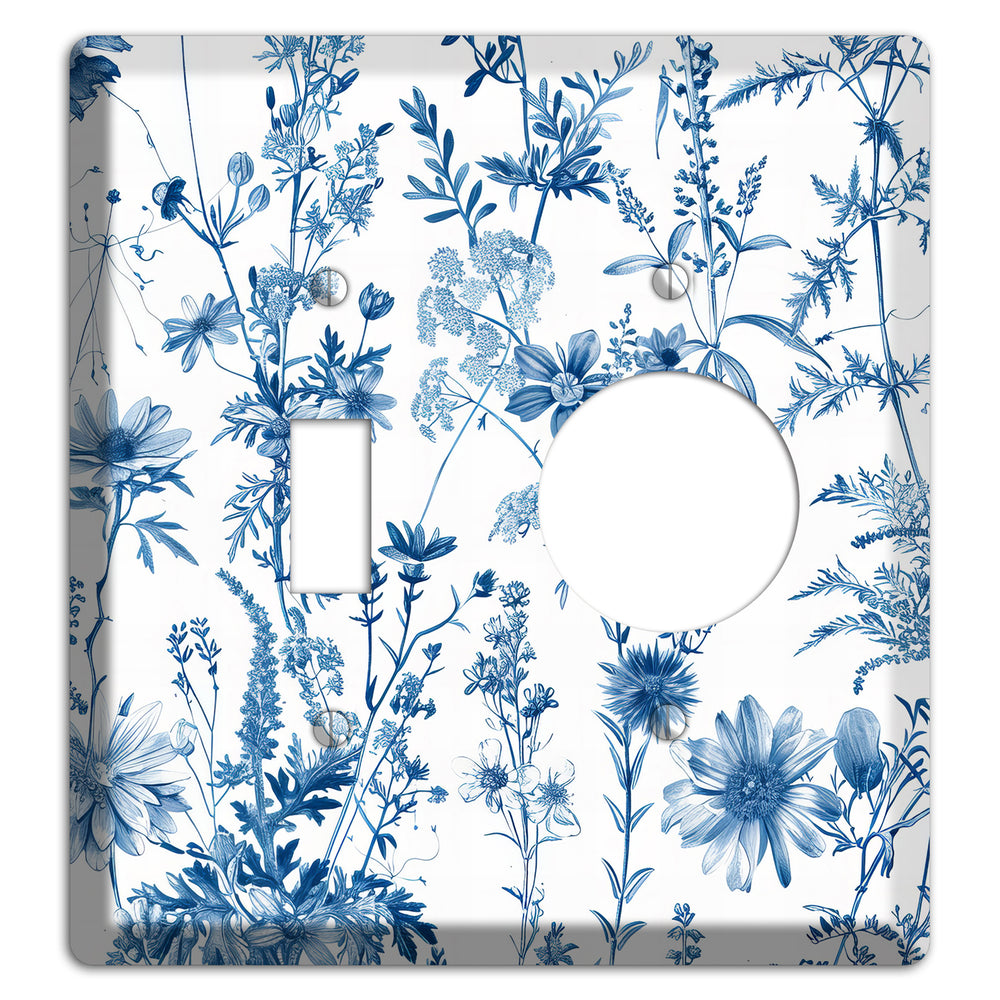 Meadow Pressed Blue Toggle / Receptacle Wallplate