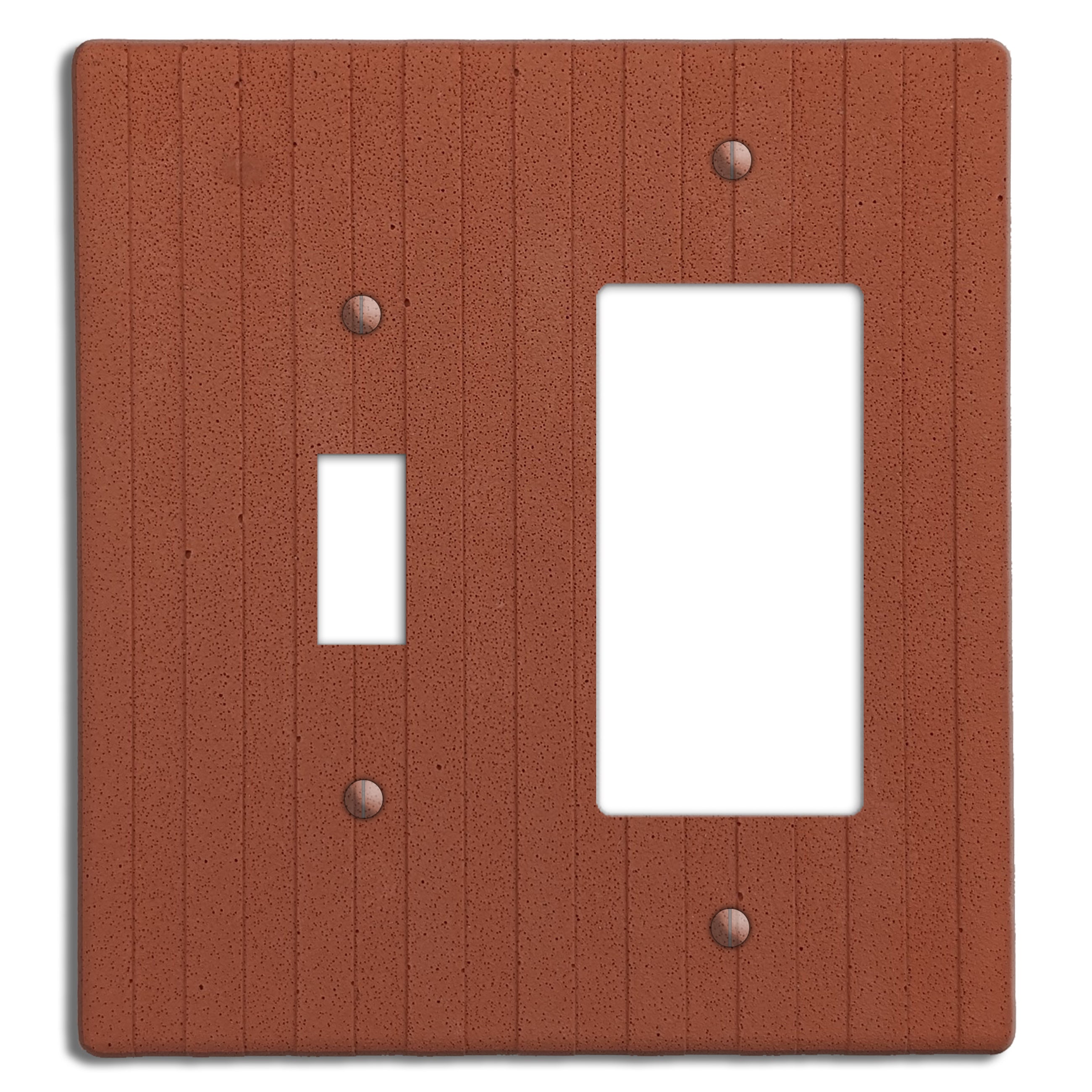 Terra Red Boho Stripes Toggle / Rocker Cover Plate