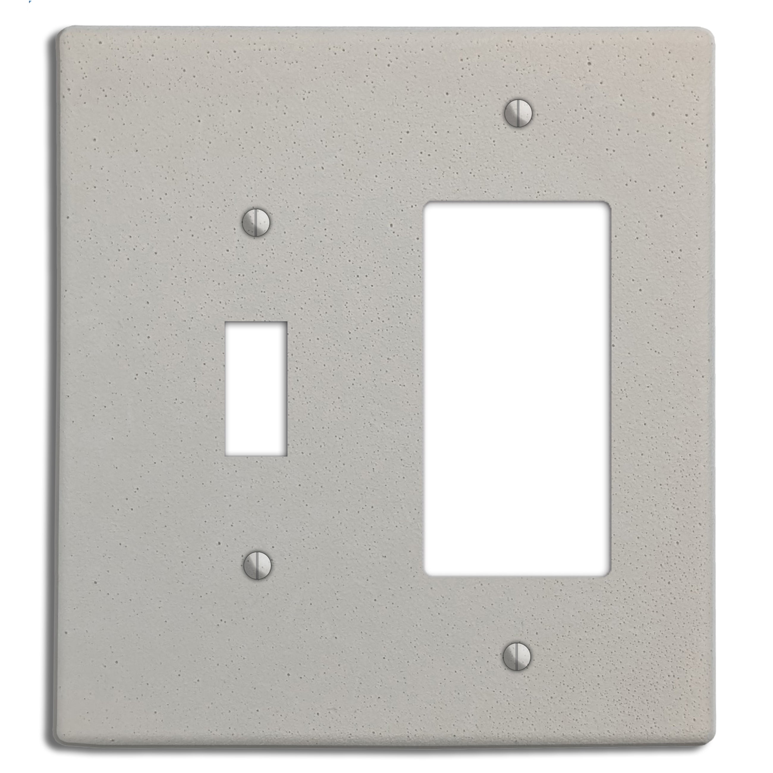 White Boho Smooth Toggle / Rocker Cover Plate