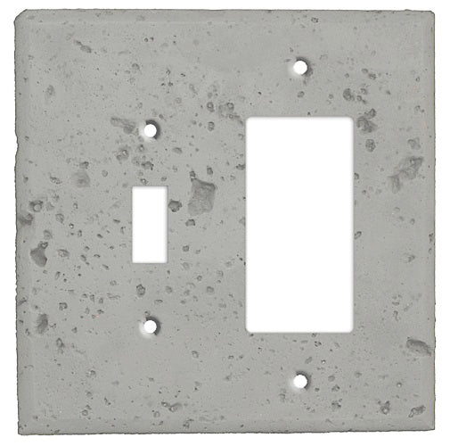 Gray Stone Toggle / Rocker Cover Plate