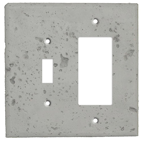 Gray Stone Toggle / Rocker Cover Plate