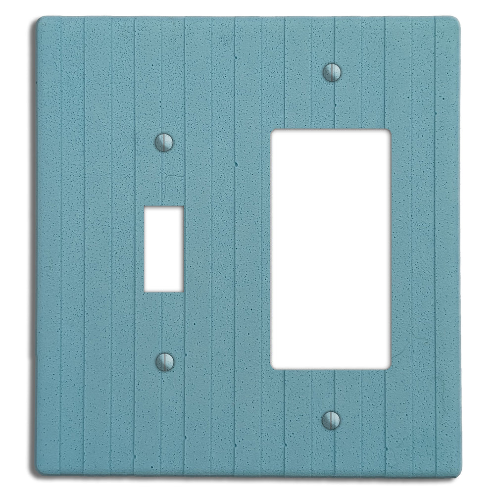 Caribbean Blue Boho Stripes Toggle / Rocker Cover Plate