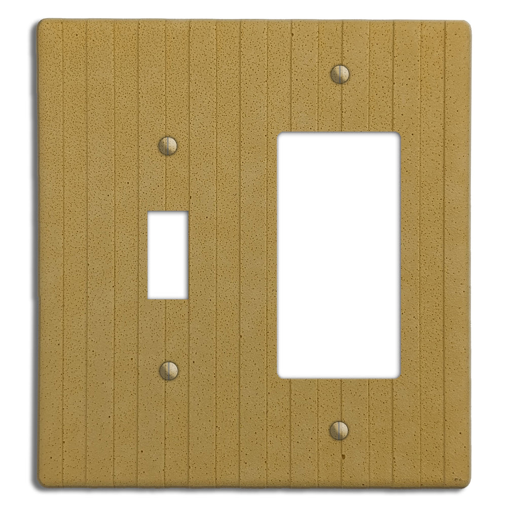 Saffron Yellow Boho Stripes Toggle / Rocker Cover Plate
