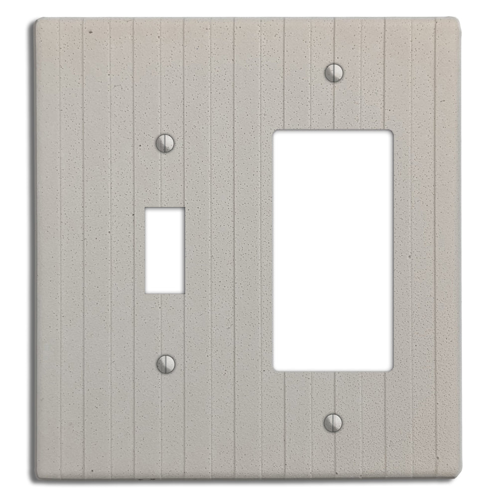White Boho Stripes Toggle / Rocker Cover Plate