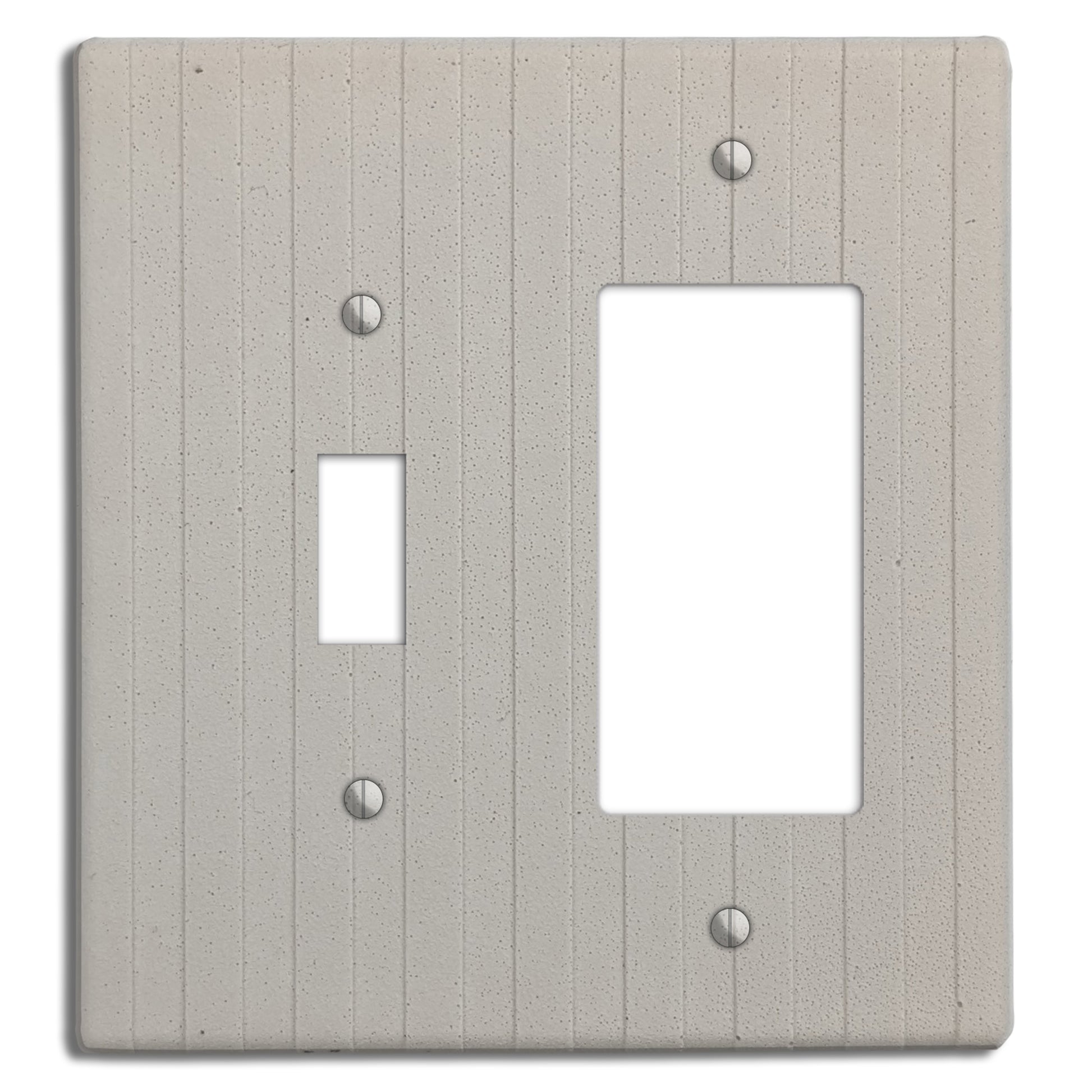 White Boho Stripes Toggle / Rocker Cover Plate