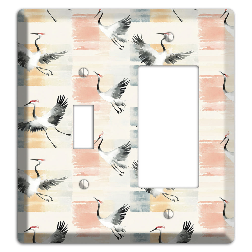 Blush Patchwork Flight Toggle / Rocker Wallplate
