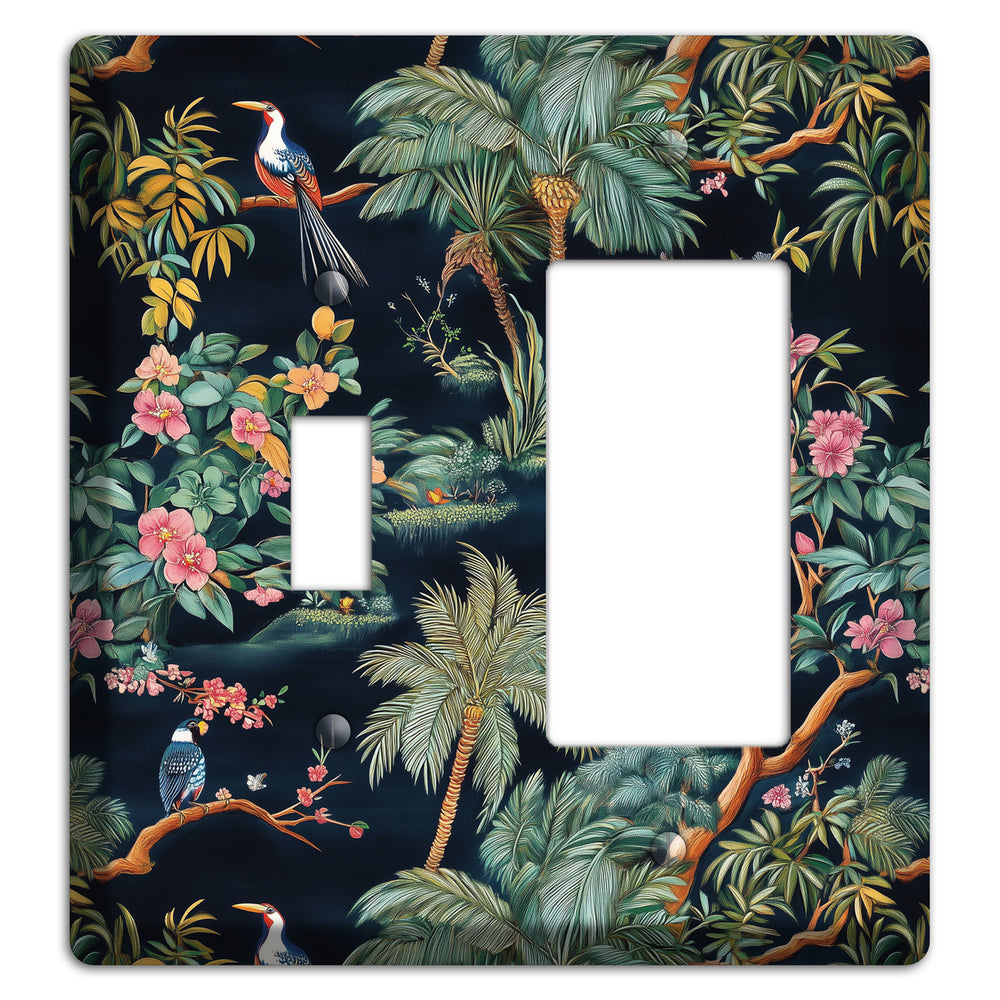 Jungle Nocturne Toggle / Rocker Wallplate