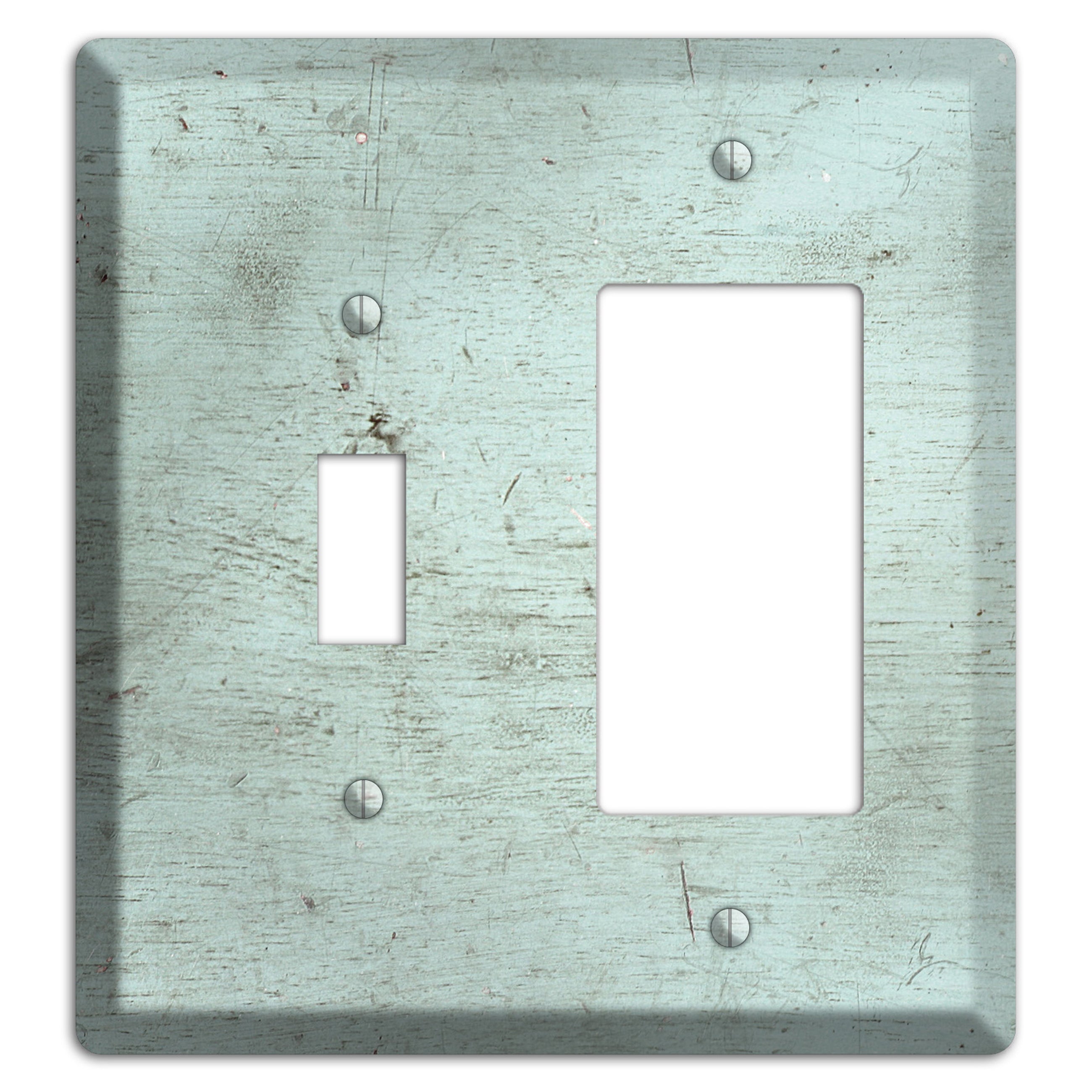 Weathered Teal Deck Toggle / Rocker Wallplate