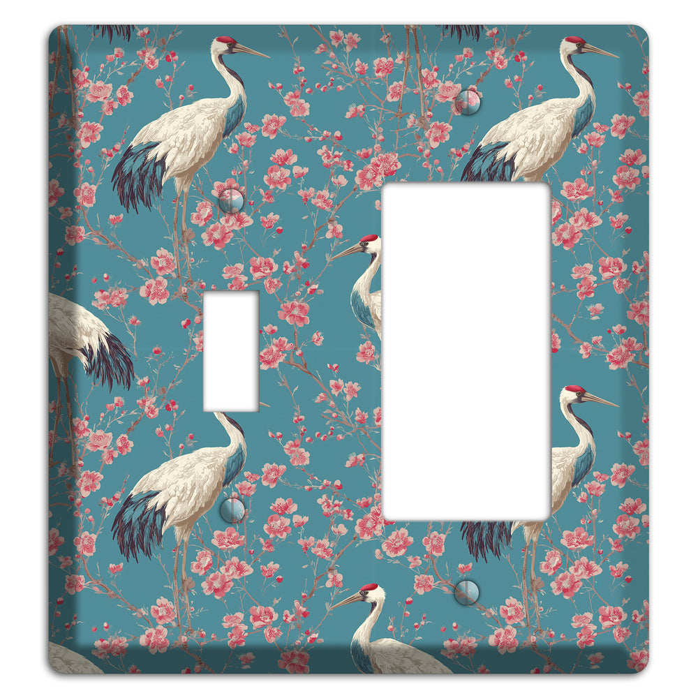 Azure Blossom Vigil Toggle / Rocker Wallplate
