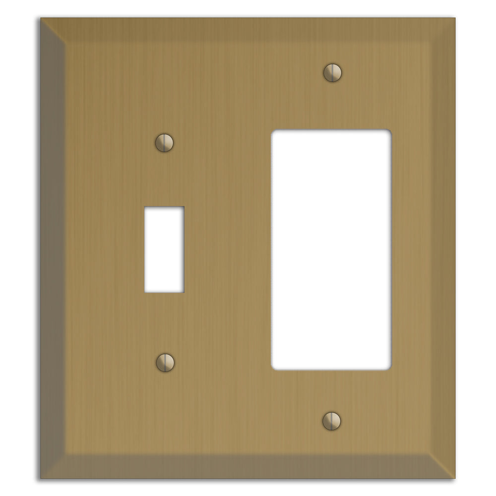 Tower Gold Hand Rubbed Toggle / Rocker Cover Plate