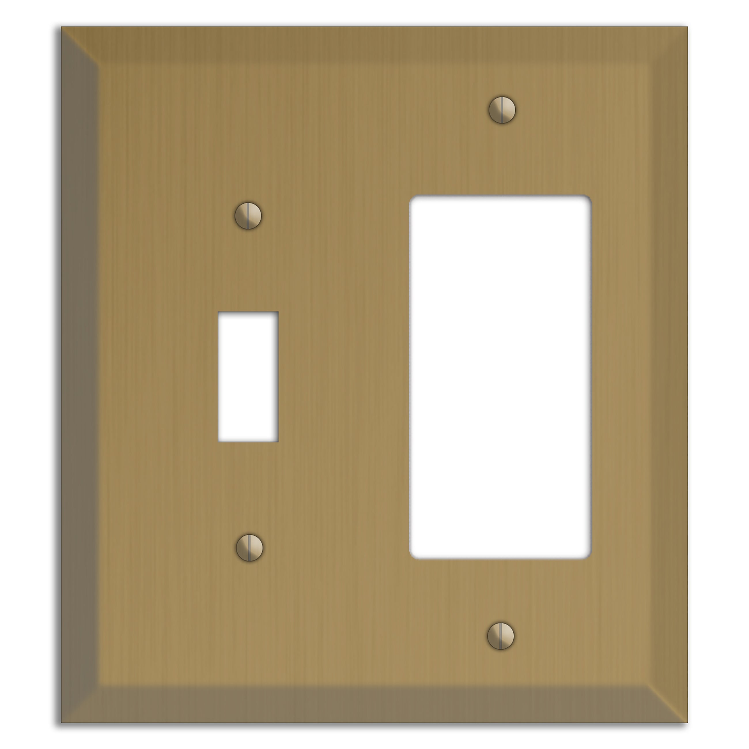 Tower Gold Hand Rubbed Toggle / Rocker Cover Plate