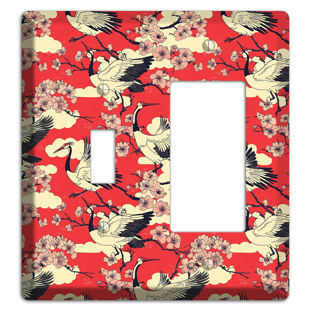 Crimson Blossom Ascent Toggle / Rocker Wallplate