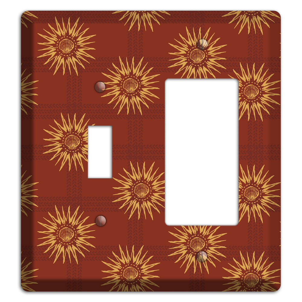 Russet Sun Plaid Toggle / Rocker Wallplate
