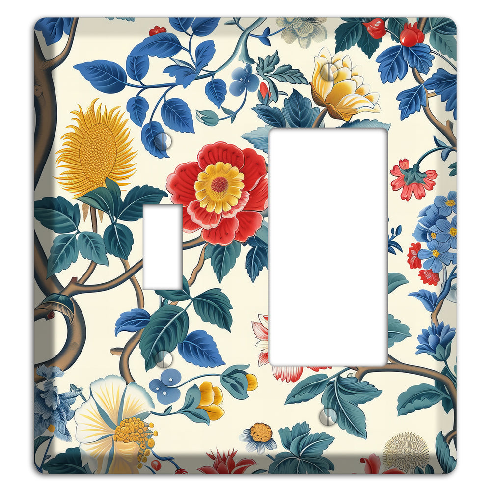 Tangled Bloom Tapestry Toggle / Rocker Wallplate